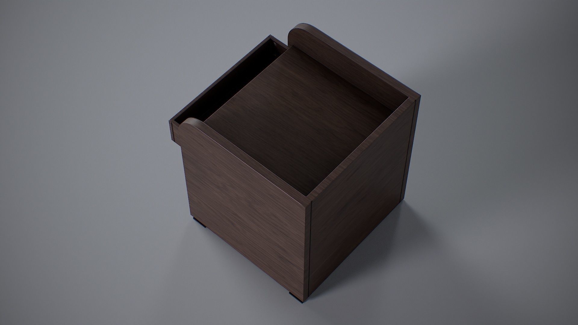 Bedside Cupboard Low-poly 3D model_12