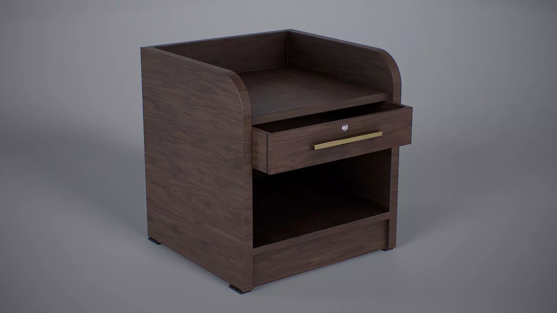 Bedside Cupboard Low-poly 3D model_0