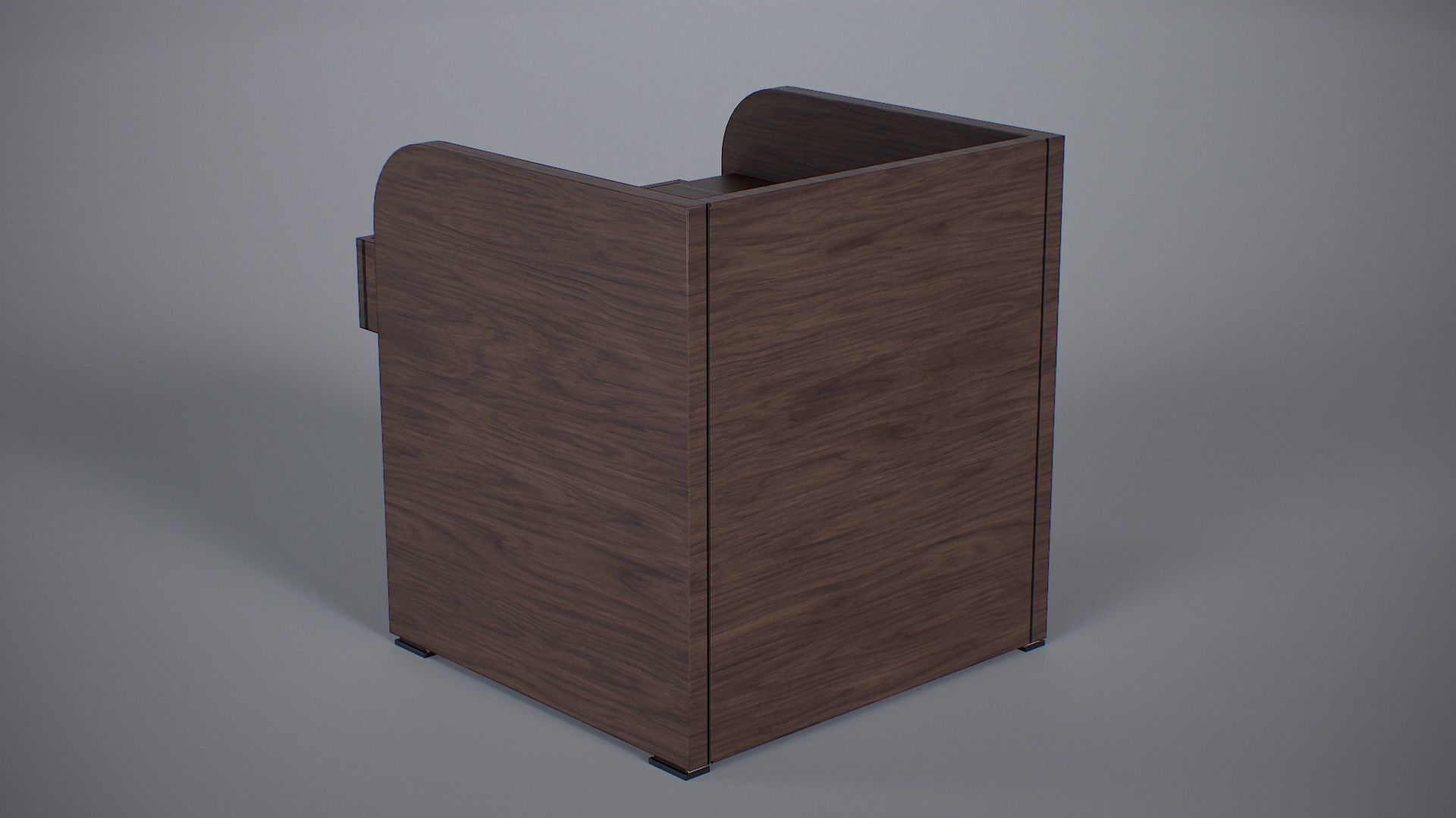 Bedside Cupboard Low-poly 3D model_7