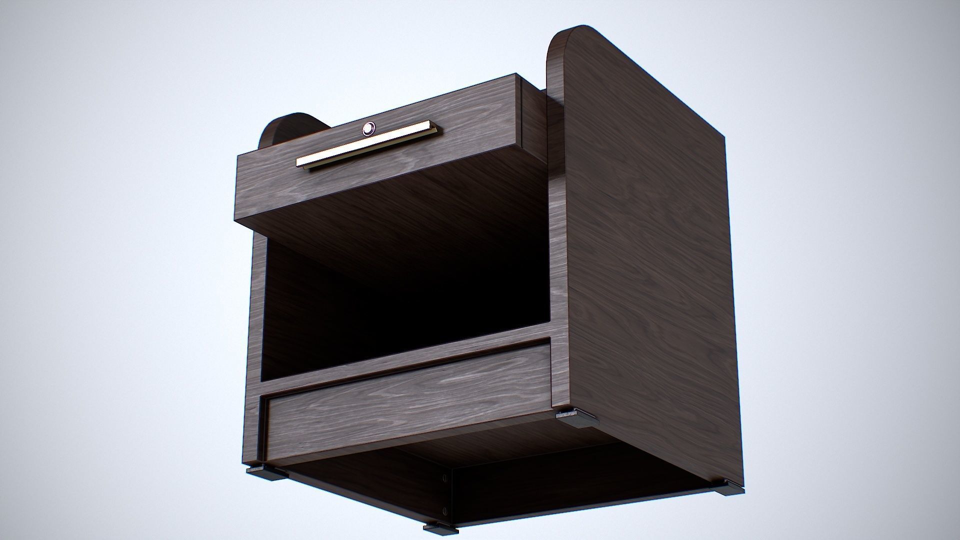 Bedside Cupboard Low-poly 3D model_15