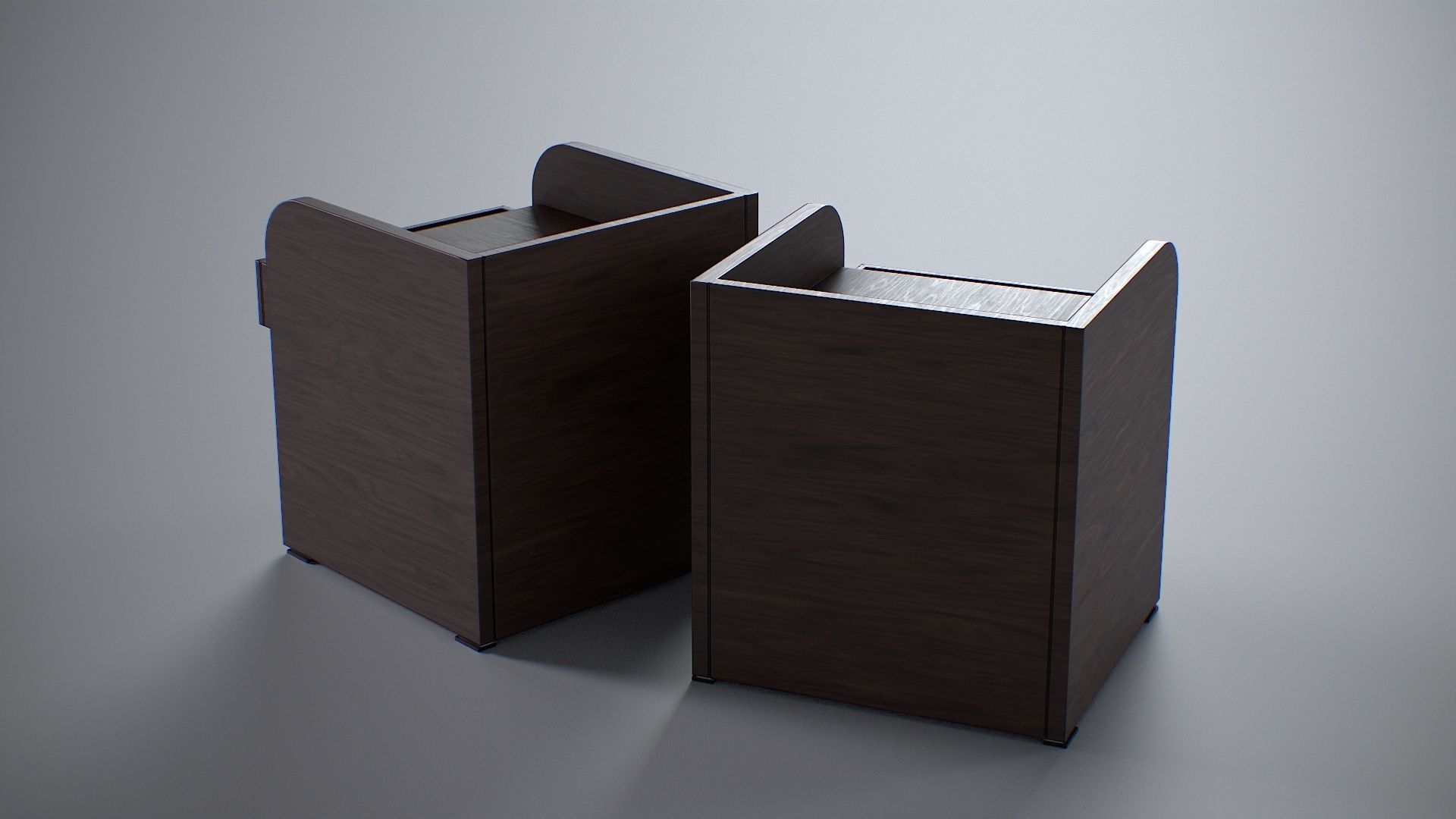 Bedside Cupboard Low-poly 3D model_18