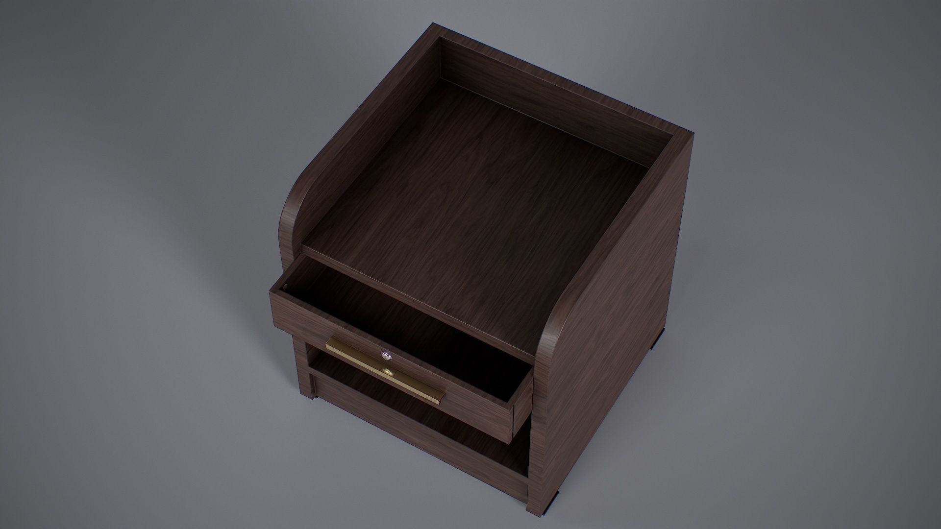 Bedside Cupboard Low-poly 3D model_13