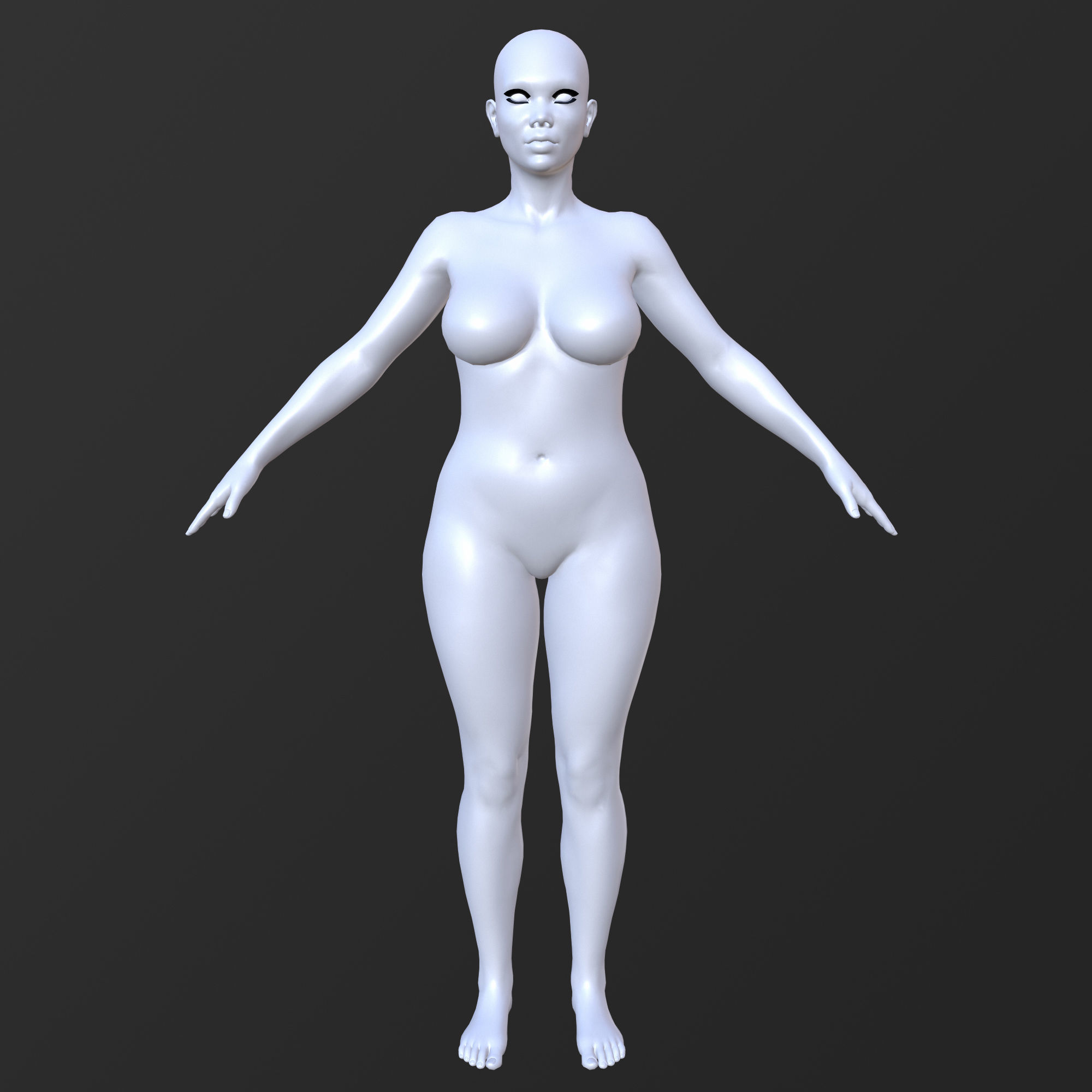 30 FEMALE BASE MESH  1-30 3D Model Collection_23