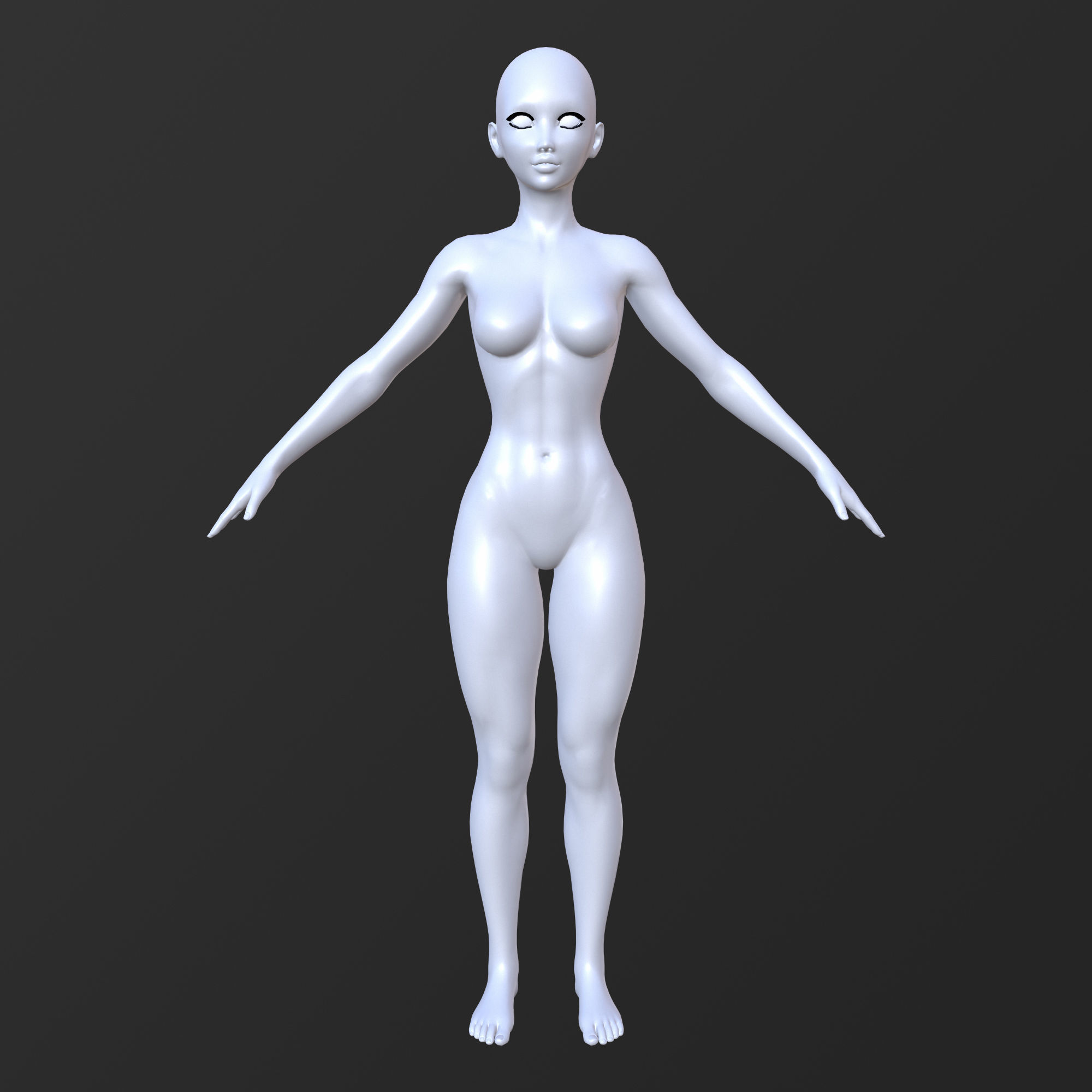 30 FEMALE BASE MESH  1-30 3D Model Collection_15