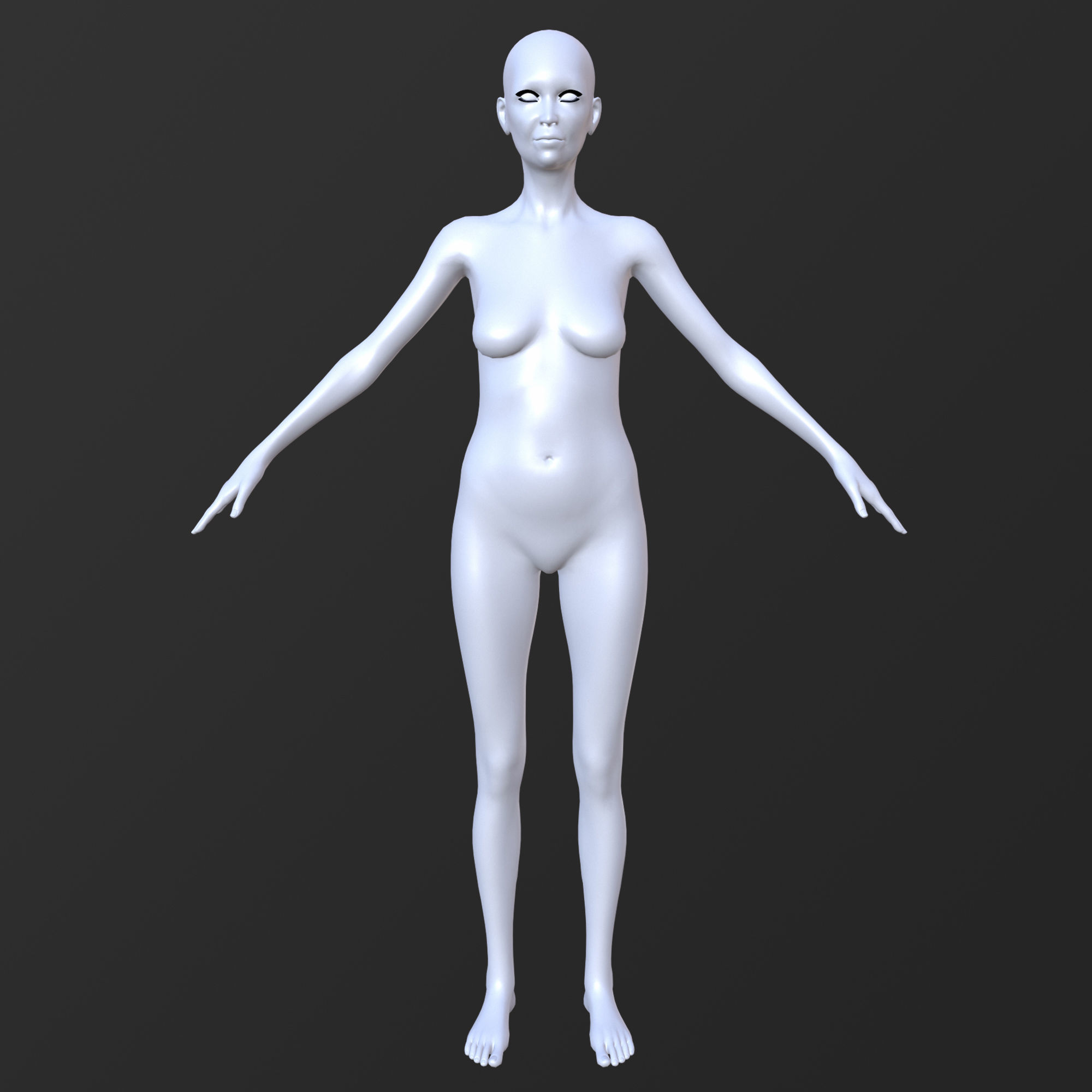 30 FEMALE BASE MESH  1-30 3D Model Collection_38