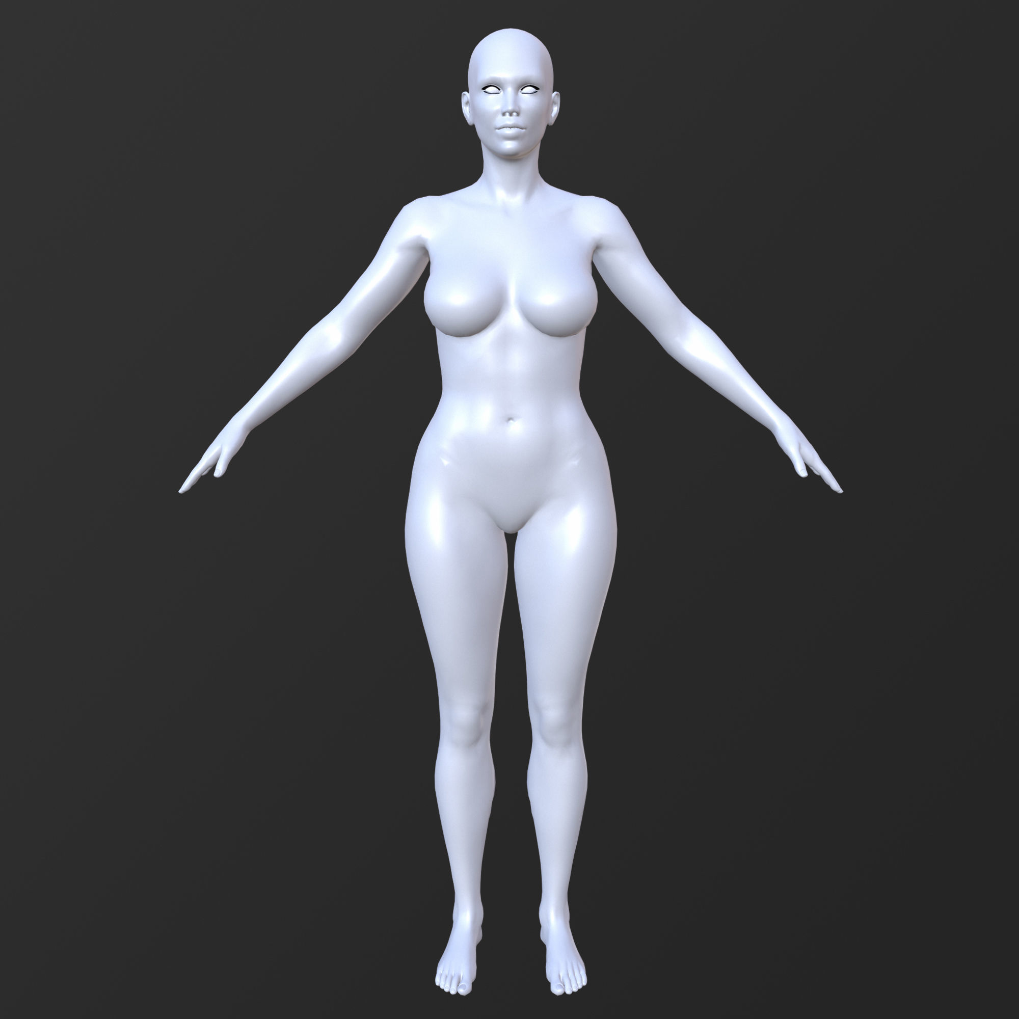 30 FEMALE BASE MESH  1-30 3D Model Collection_37