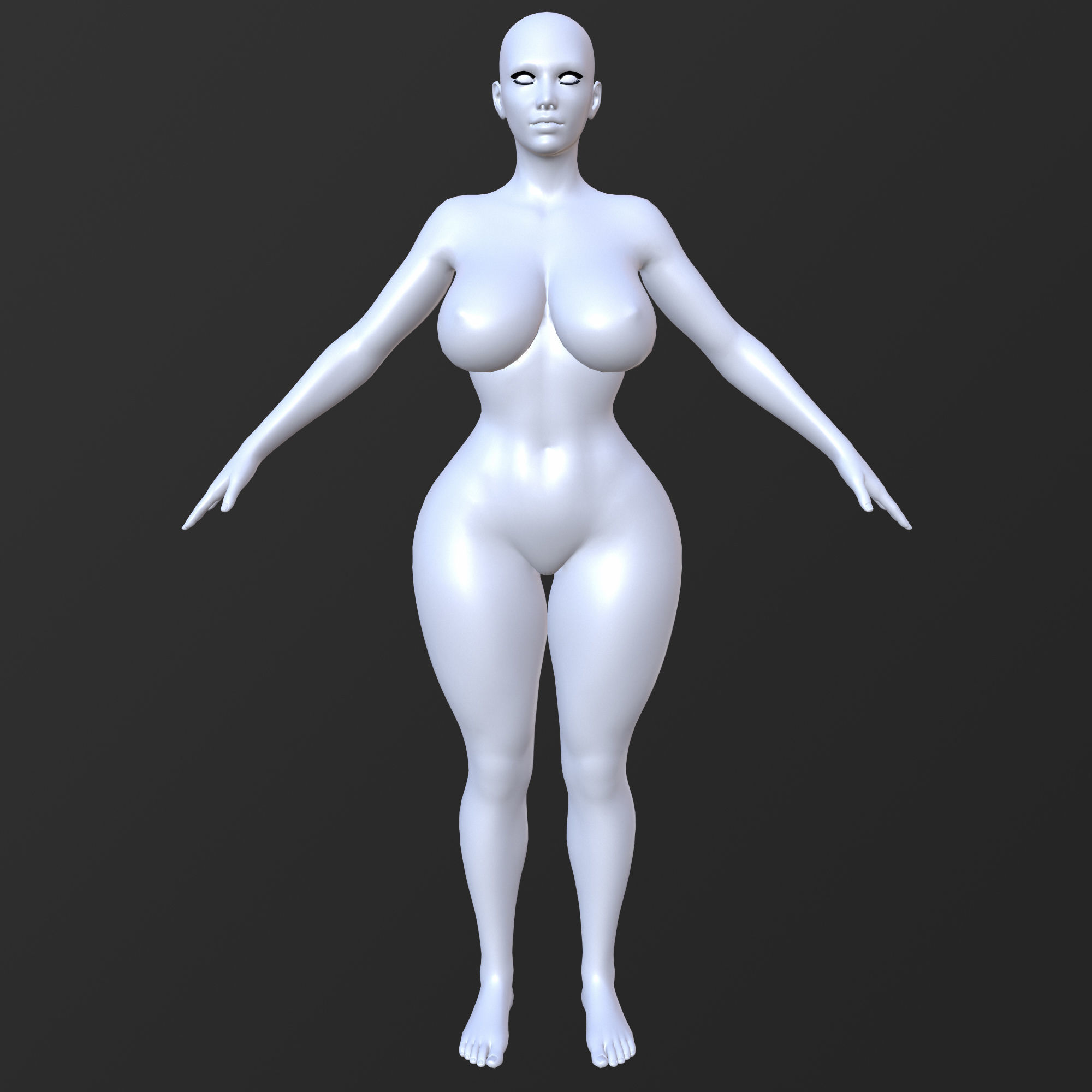 30 FEMALE BASE MESH  1-30 3D Model Collection_39