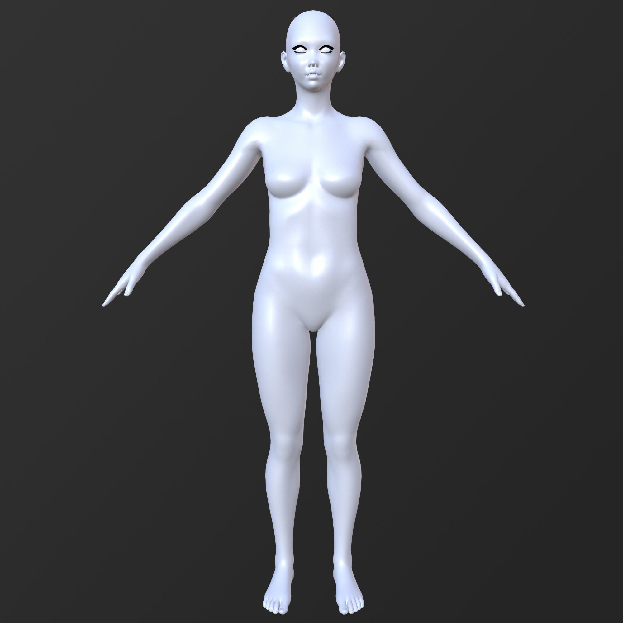 30 FEMALE BASE MESH  1-30 3D Model Collection_47