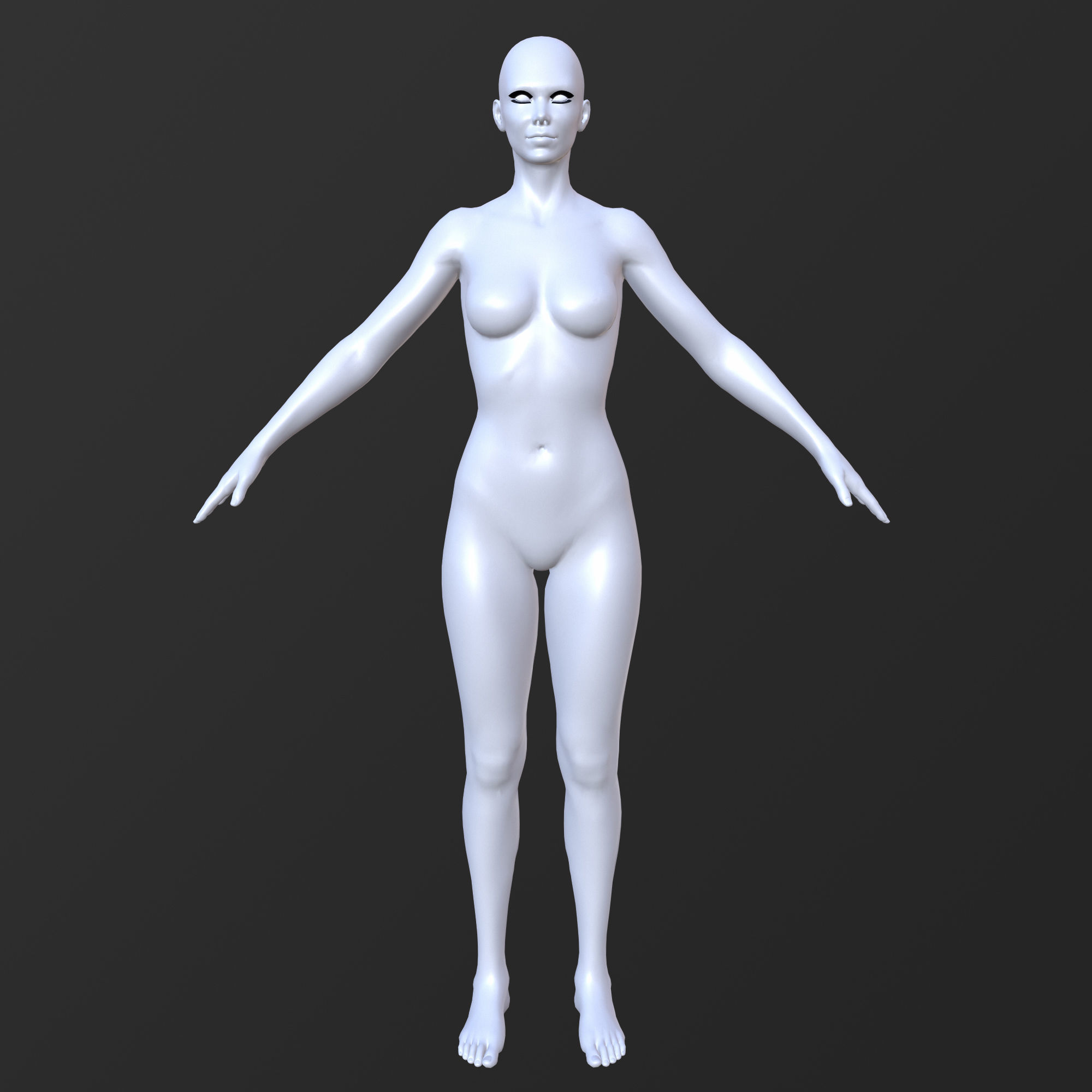30 FEMALE BASE MESH  1-30 3D Model Collection_43