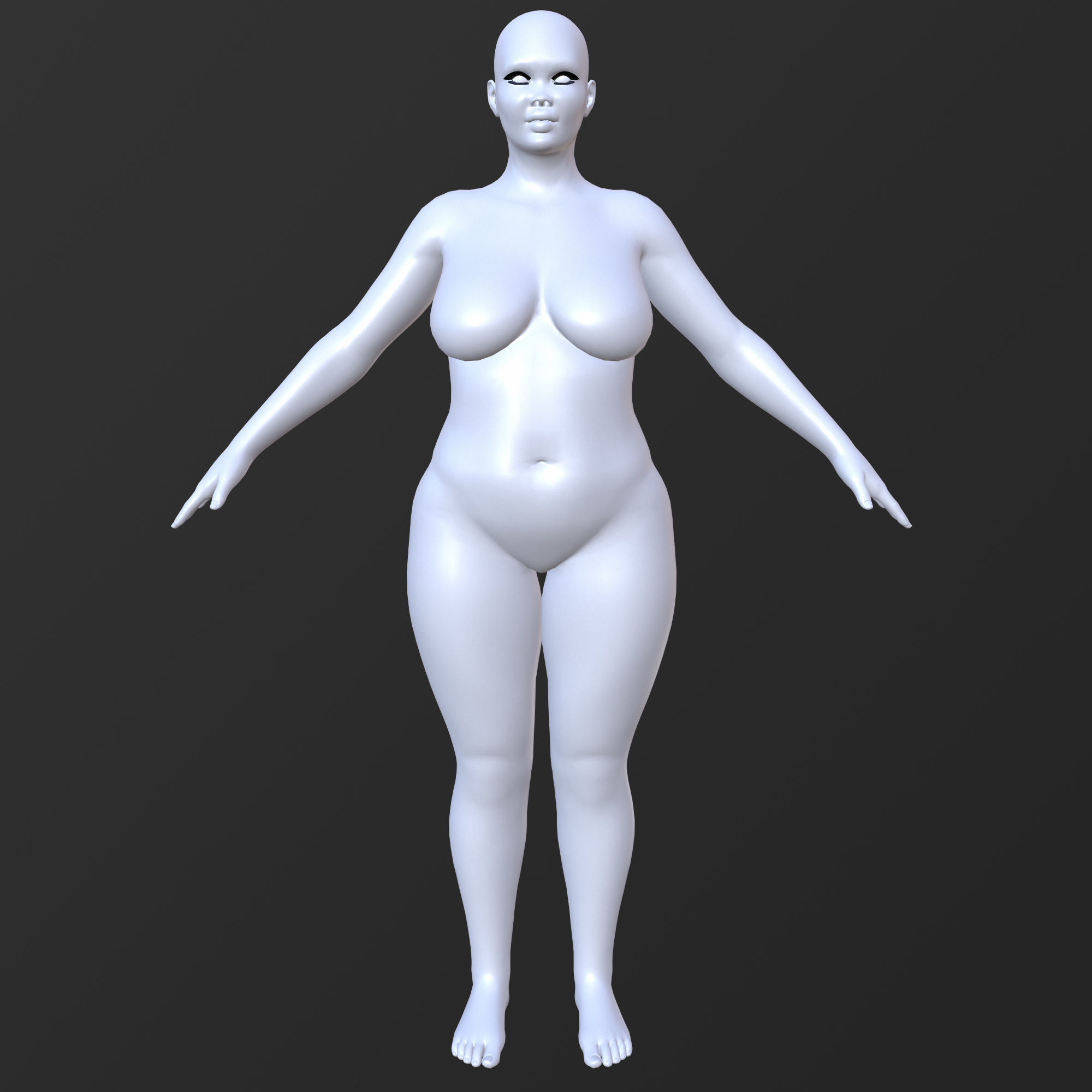 30 FEMALE BASE MESH  1-30 3D Model Collection_14