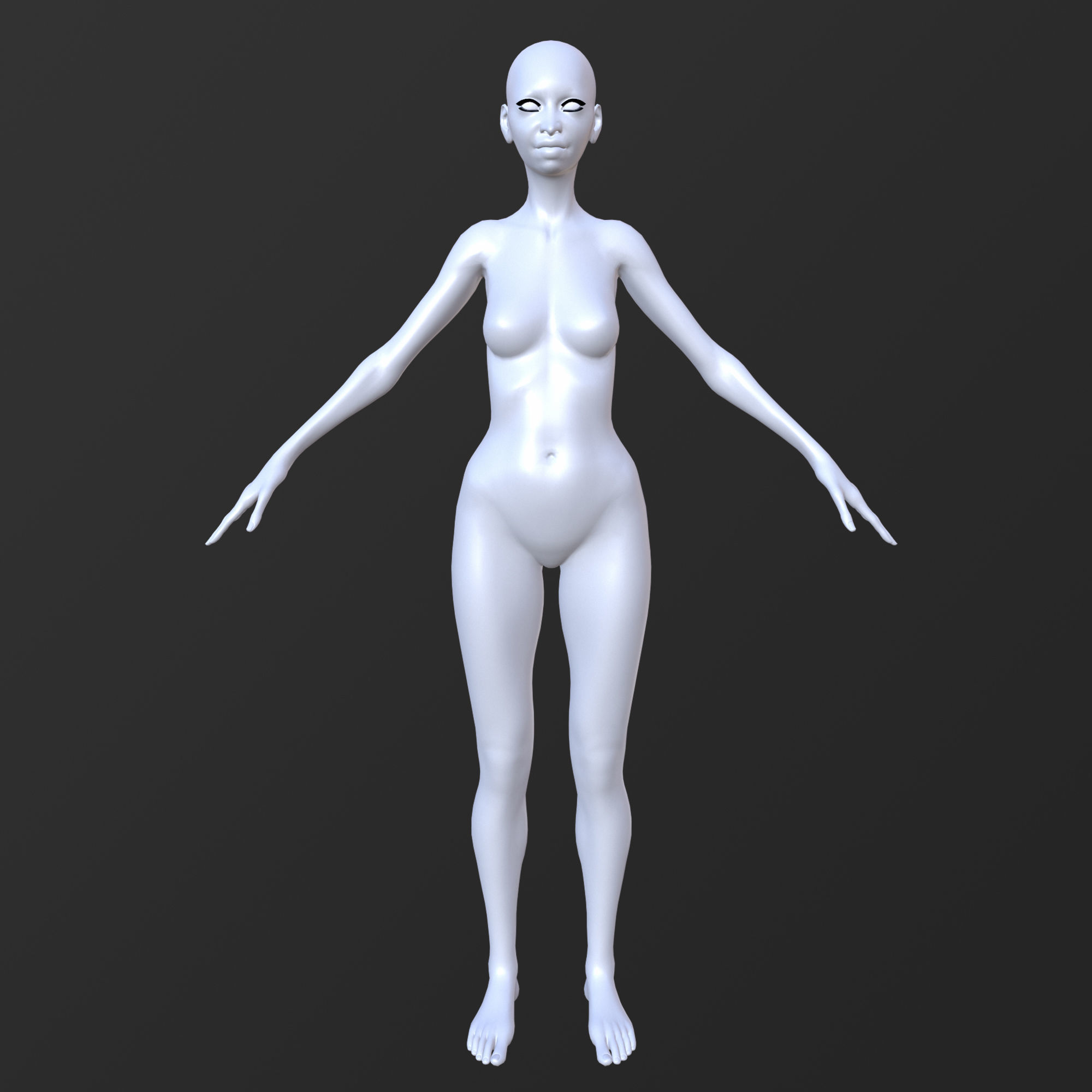 30 FEMALE BASE MESH  1-30 3D Model Collection_46