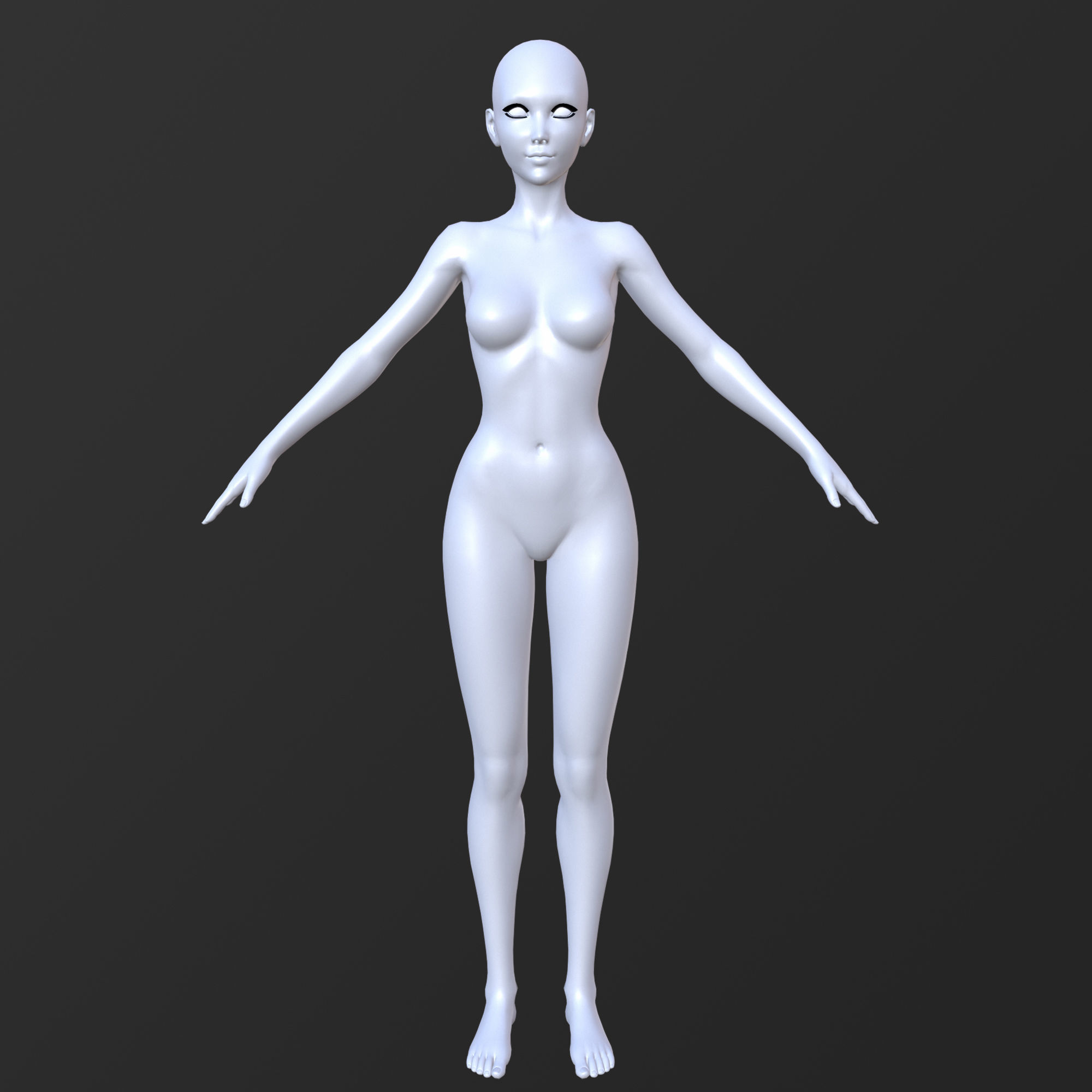30 FEMALE BASE MESH  1-30 3D Model Collection_11