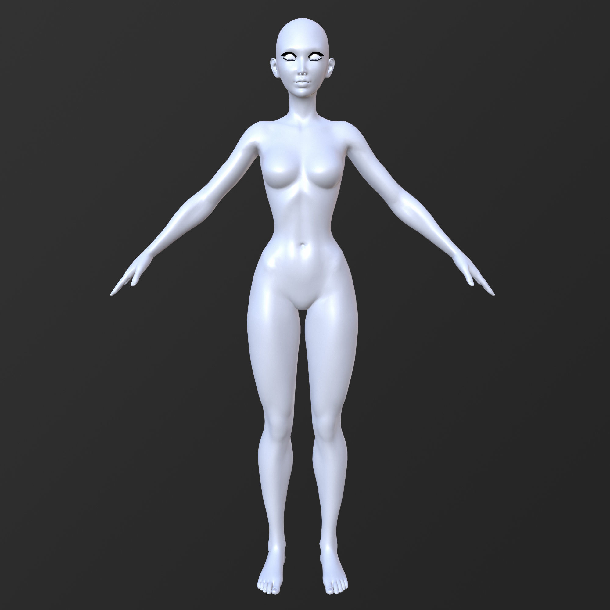 30 FEMALE BASE MESH  1-30 3D Model Collection_13