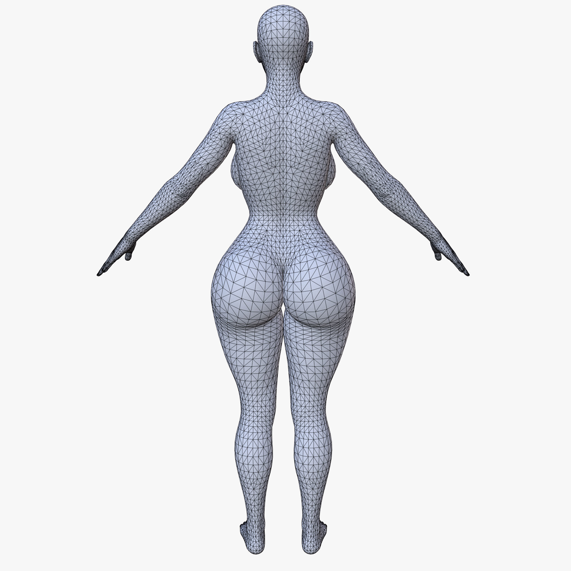 30 FEMALE BASE MESH  1-30 3D Model Collection_35
