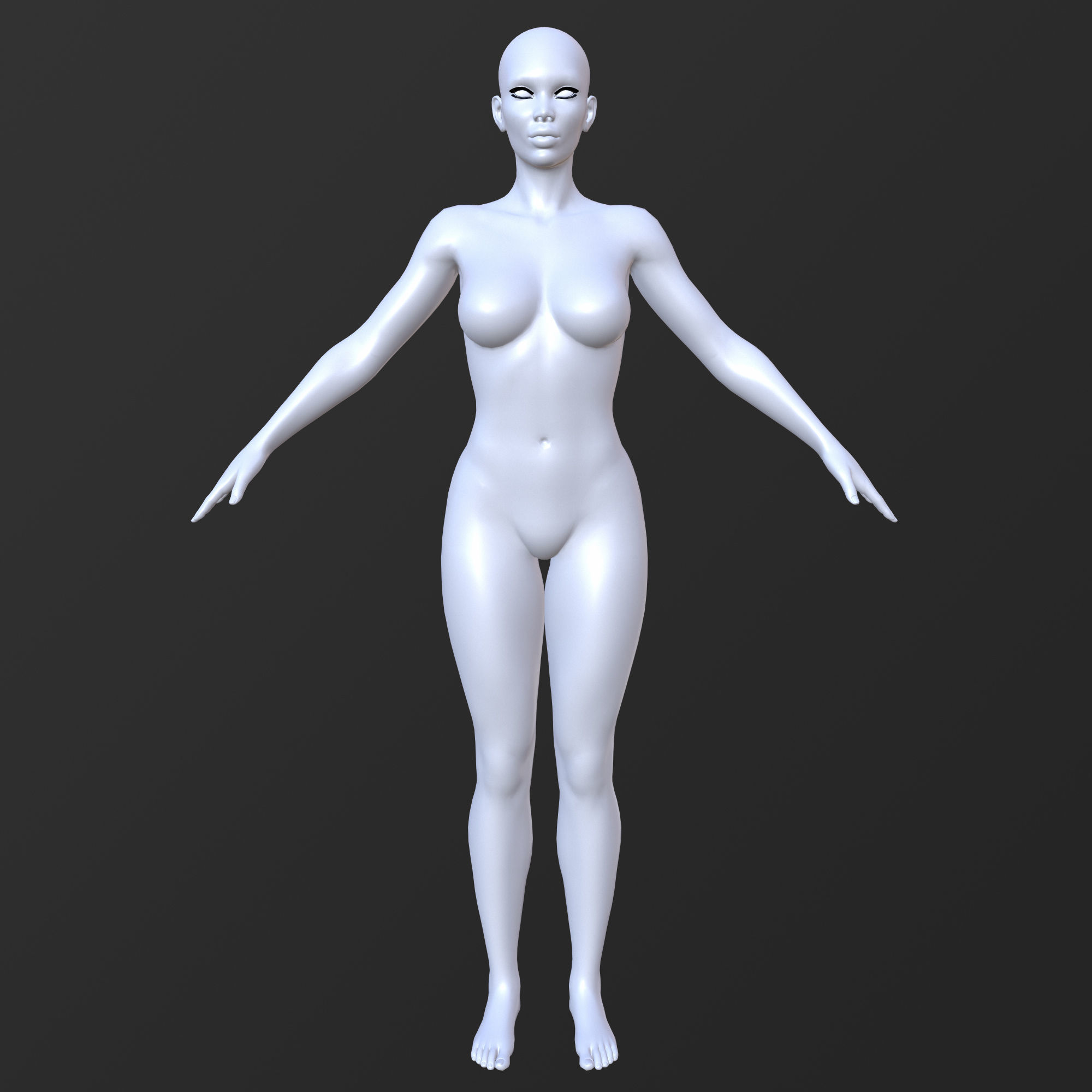 30 FEMALE BASE MESH  1-30 3D Model Collection_50