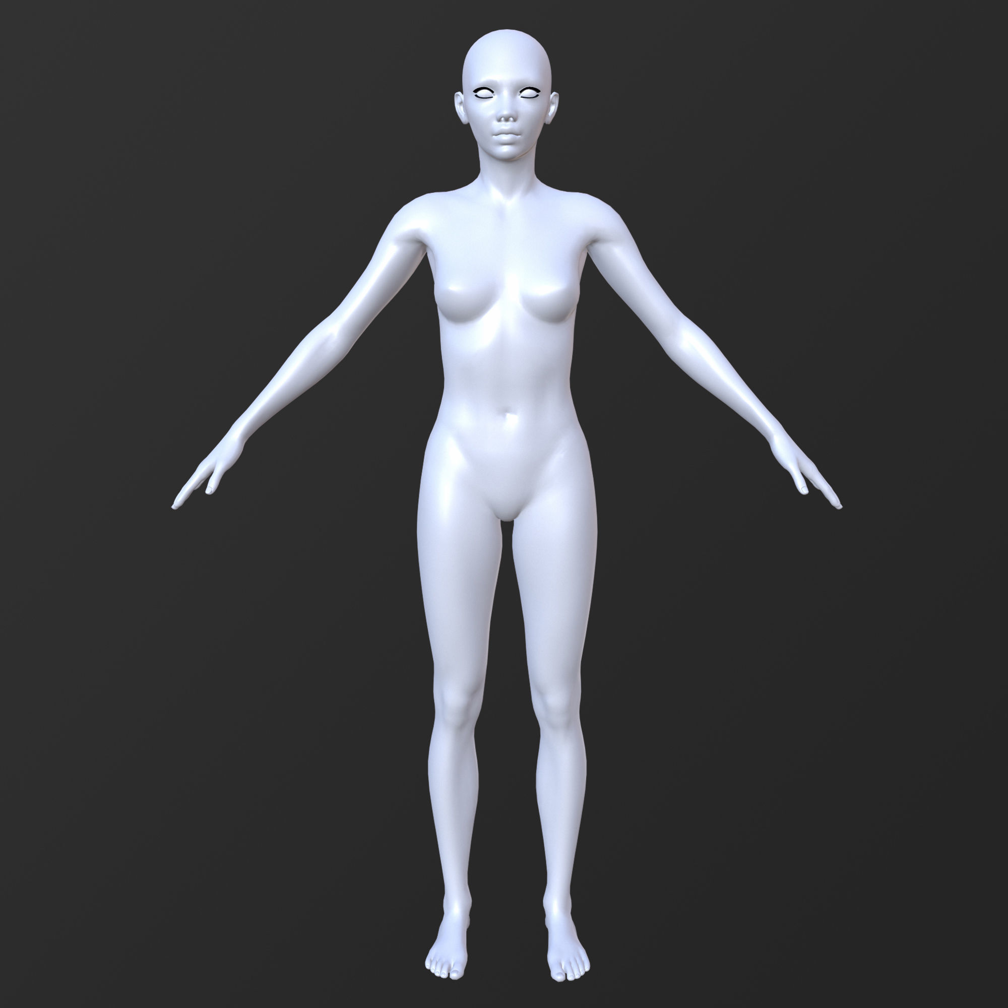 30 FEMALE BASE MESH  1-30 3D Model Collection_42