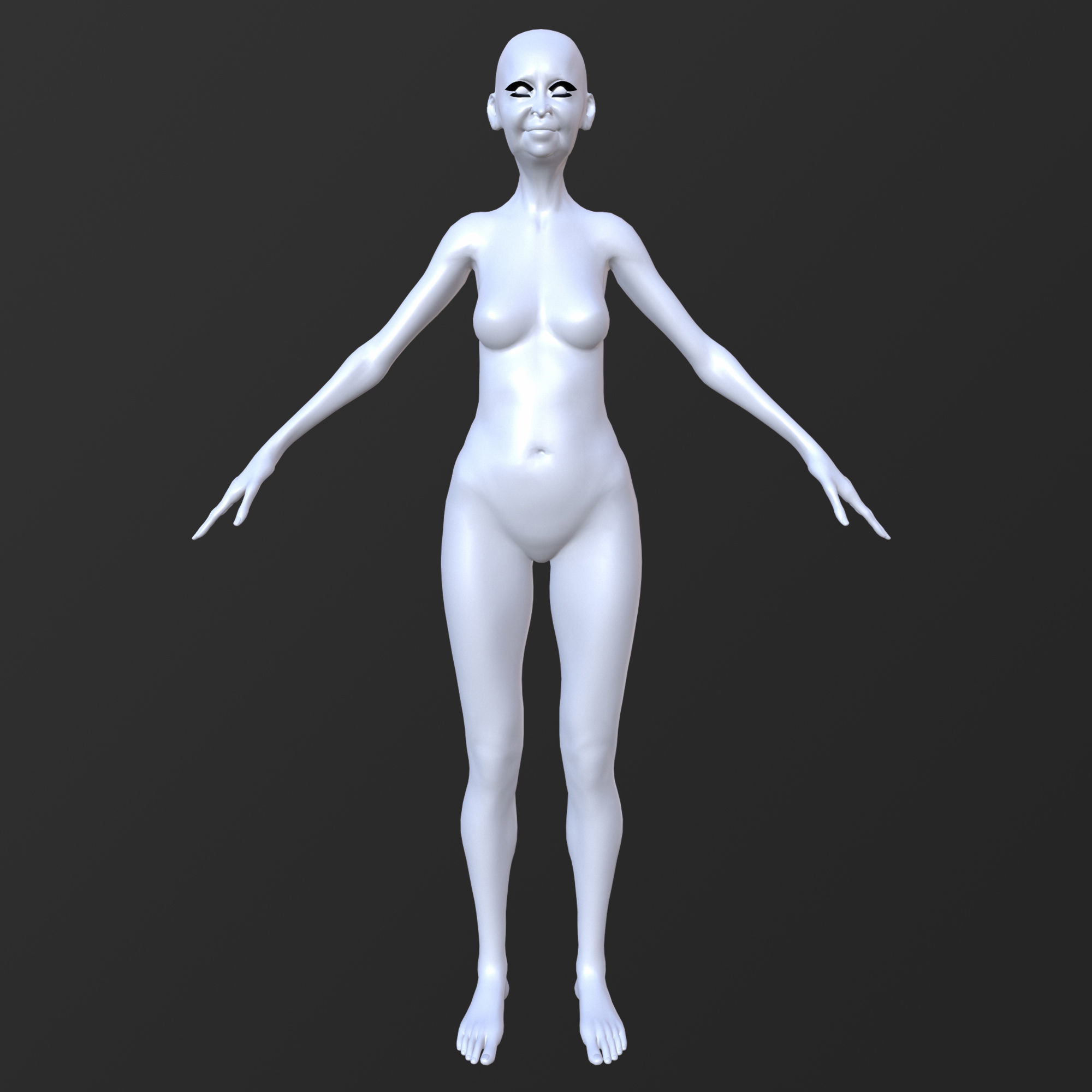 30 FEMALE BASE MESH  1-30 3D Model Collection_32