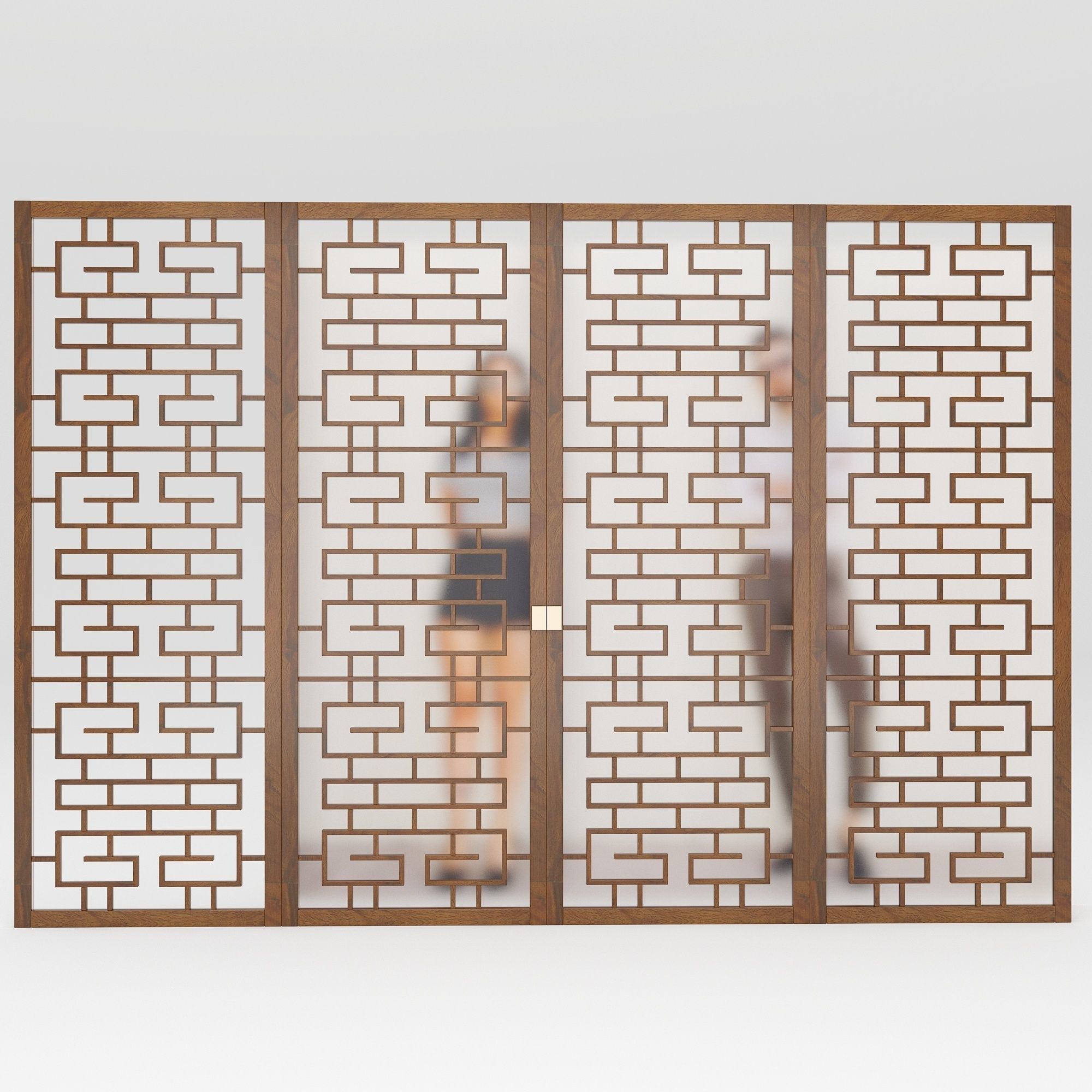 Partition sliding door 3D model_3