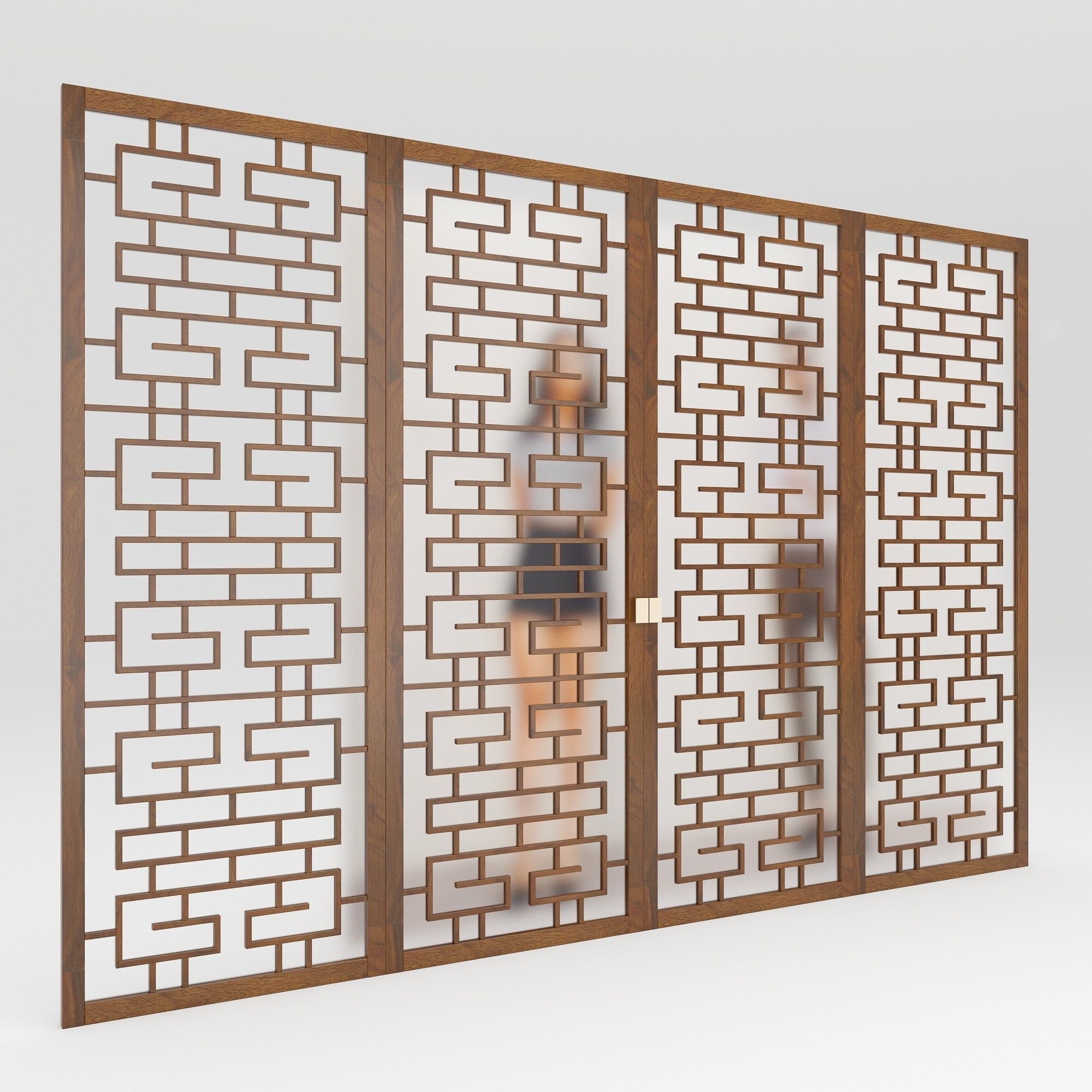 Partition sliding door 3D model_5