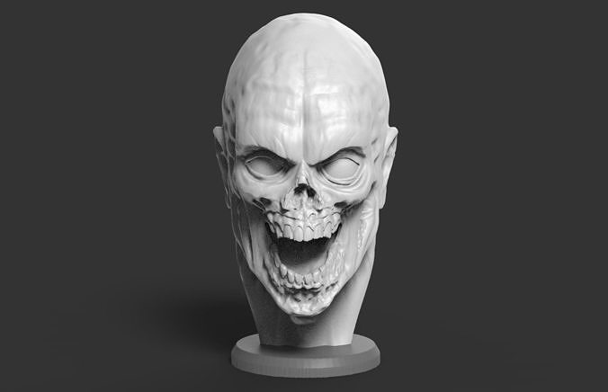 Zombie head for headphones 3D print model