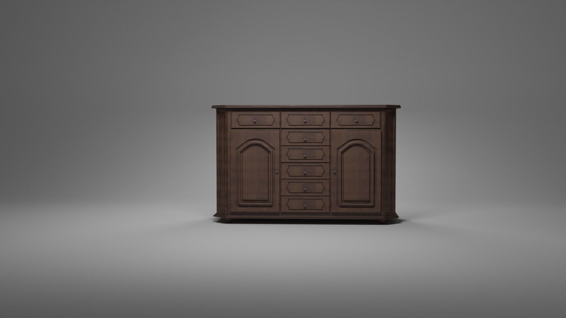 Antique Commode - Vintage 2k Textures 3D model_4