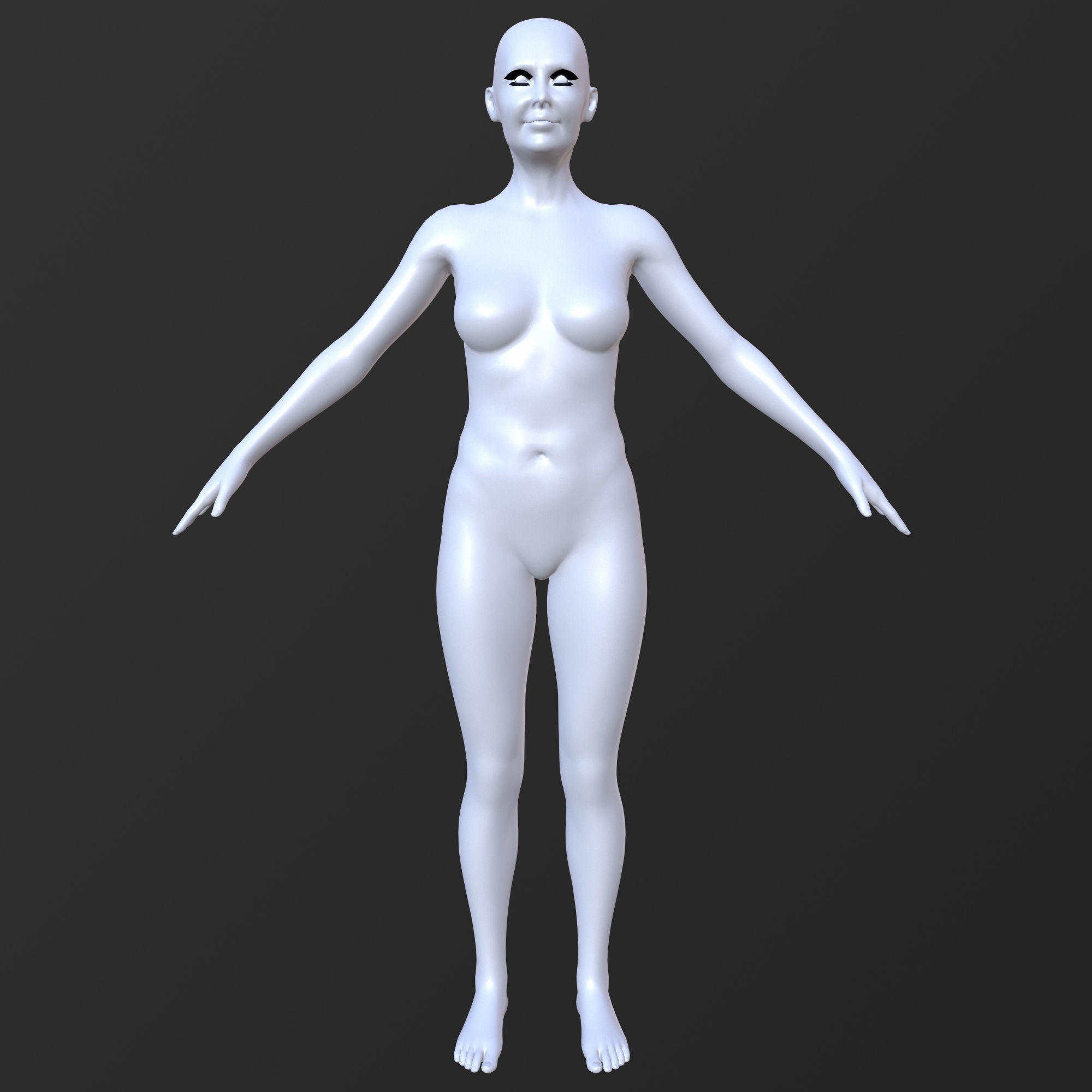 20 FEMALE BASE MESH  1-20 3D Model Collection_32