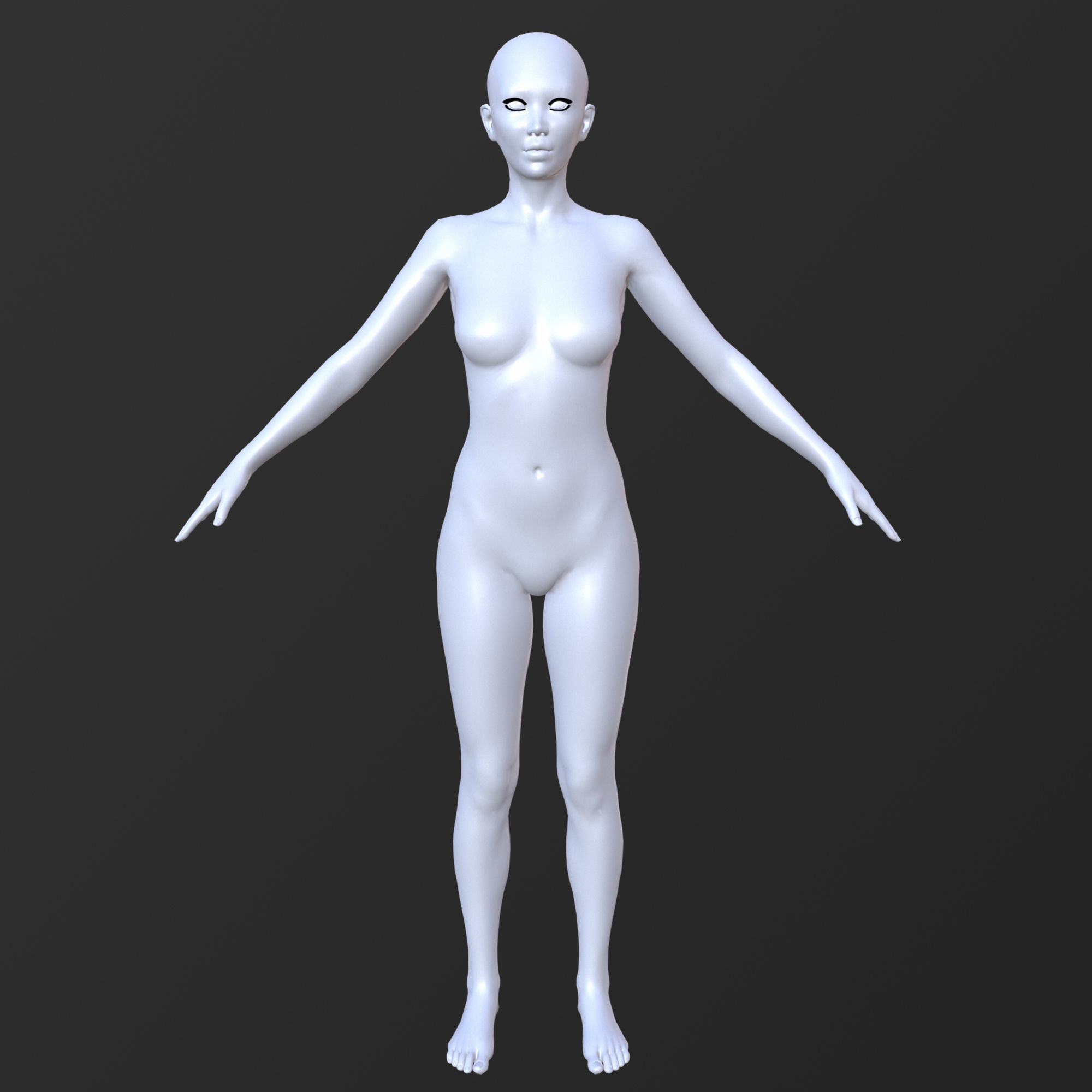 20 FEMALE BASE MESH  1-20 3D Model Collection_34