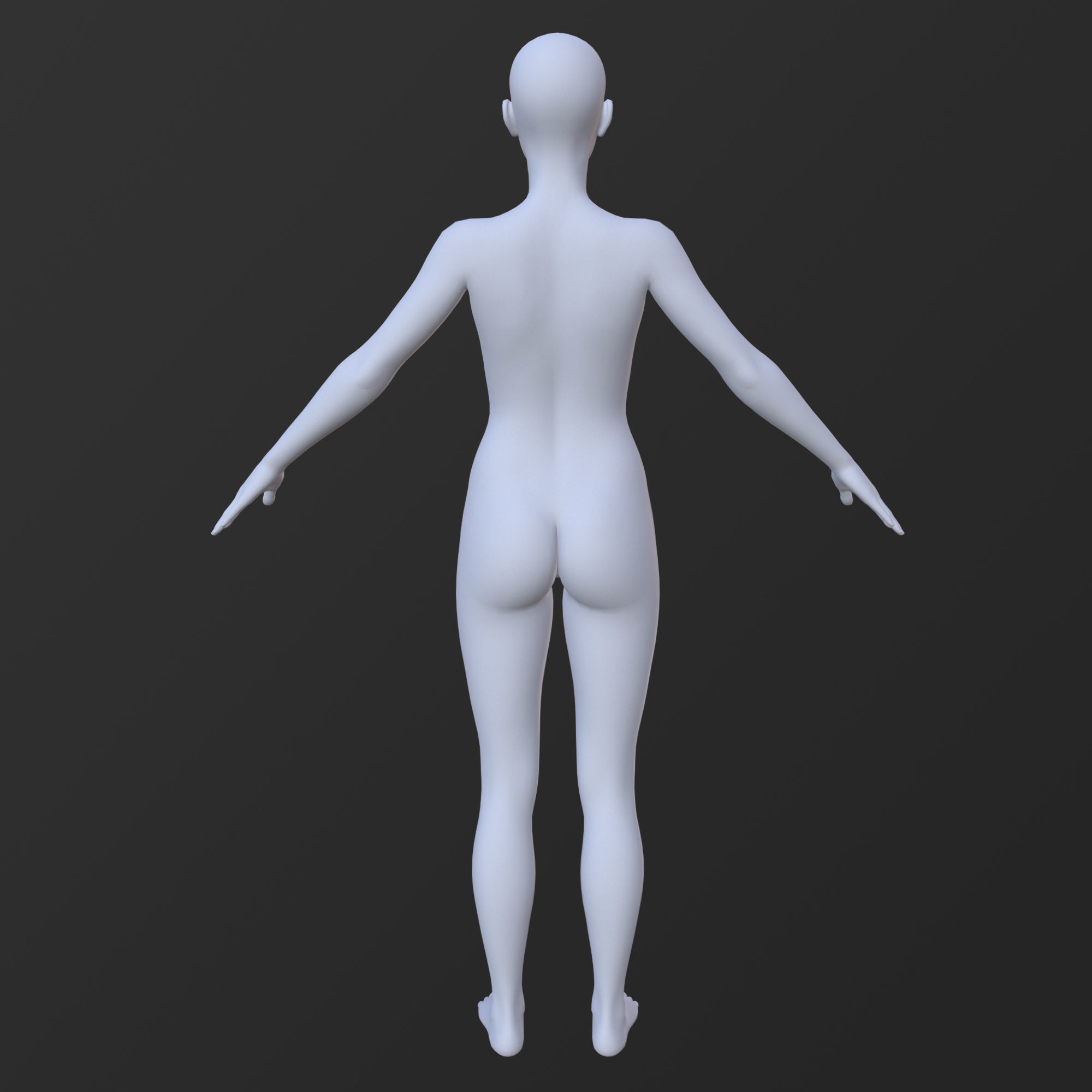 20 FEMALE BASE MESH  1-20 3D Model Collection_12