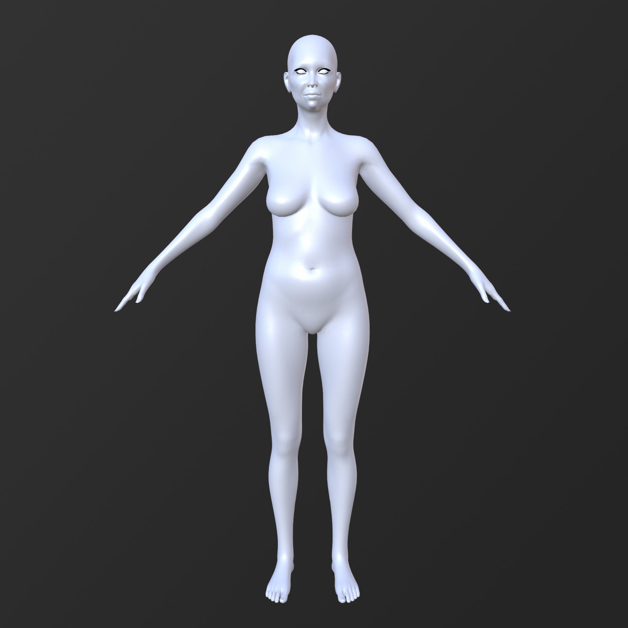 20 FEMALE BASE MESH  1-20 3D Model Collection_21