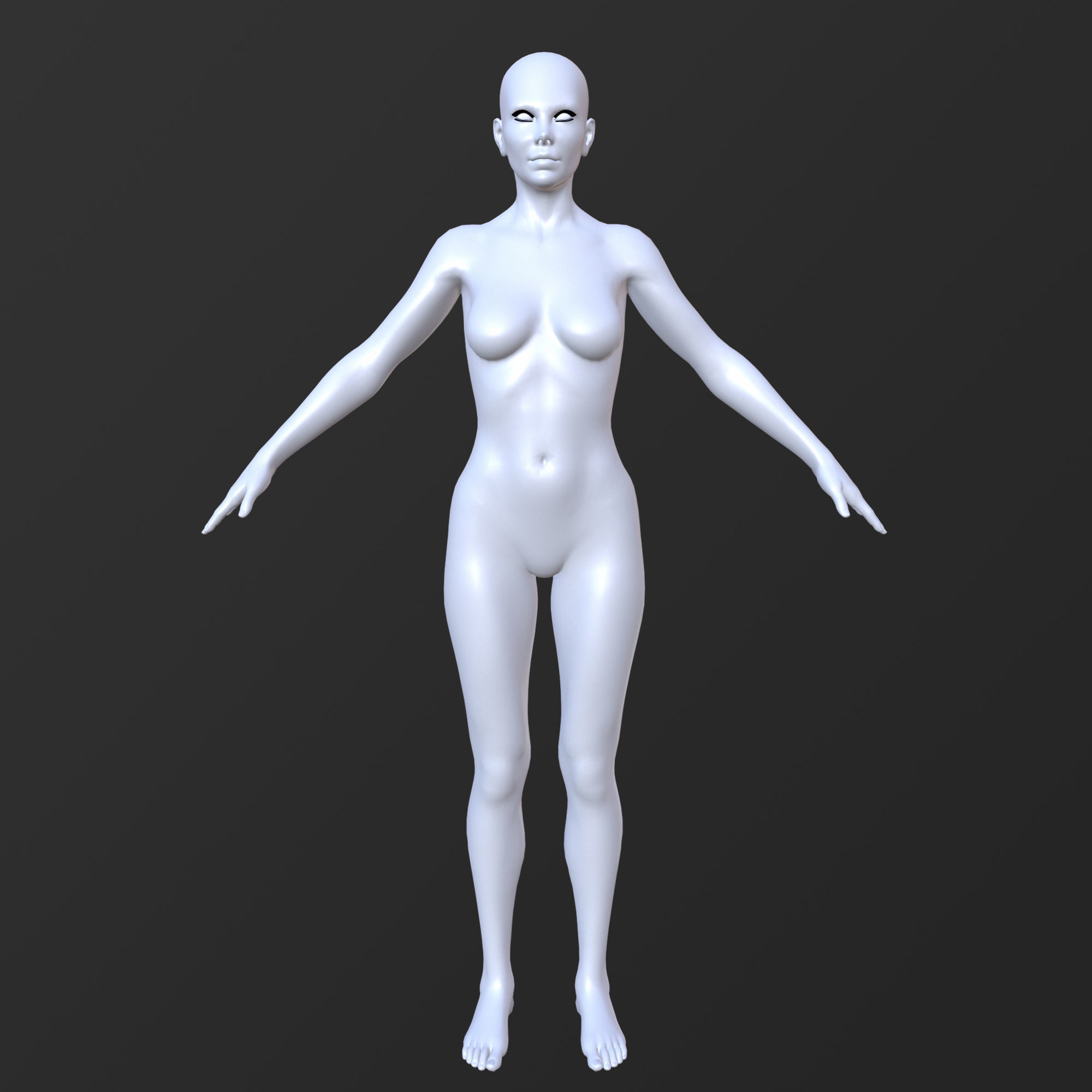 20 FEMALE BASE MESH  1-20 3D Model Collection_7