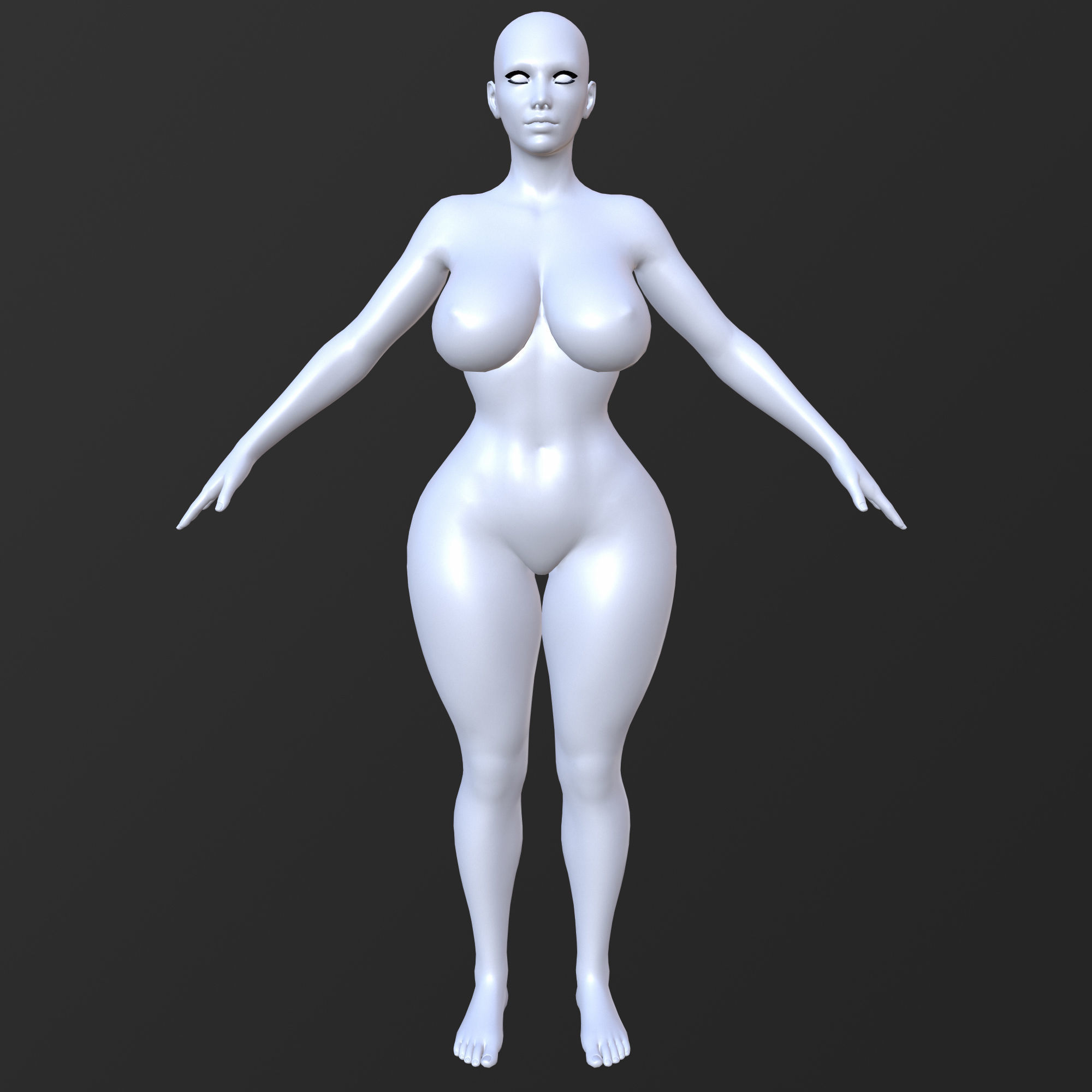 20 FEMALE BASE MESH  1-20 3D Model Collection_27
