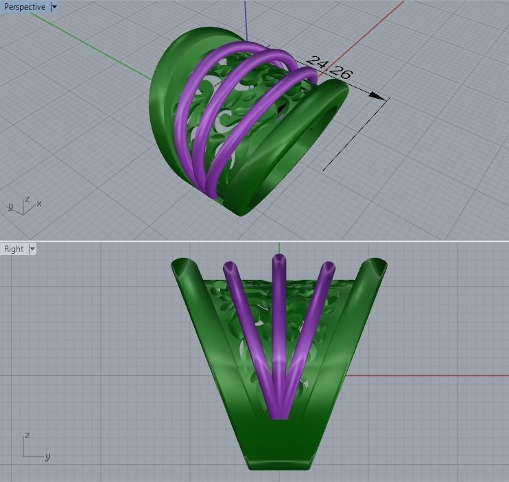 beautiful ring 3D print model_4
