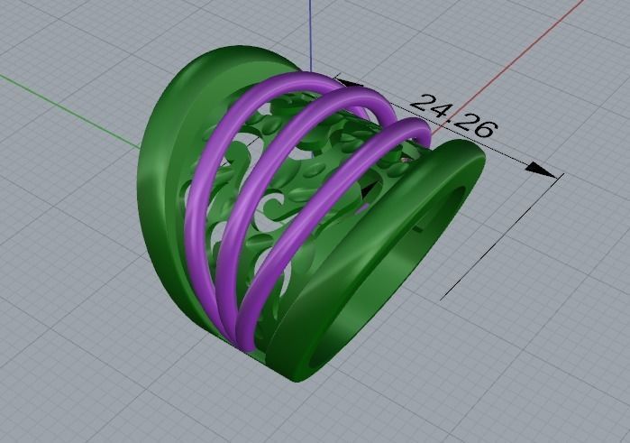 beautiful ring 3D print model_3