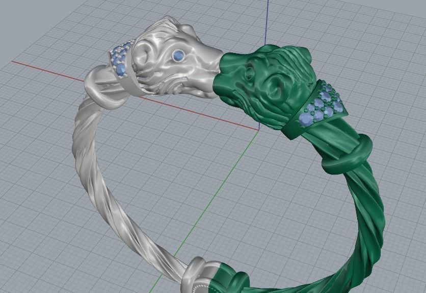 bracelet lion 3D print model_7