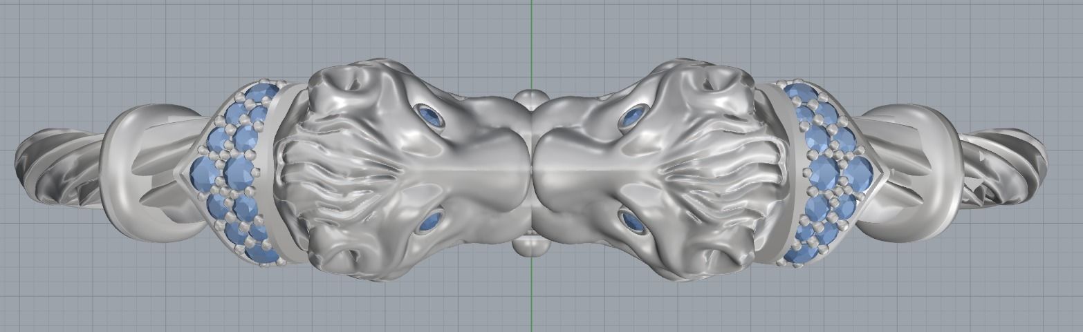 bracelet lion 3D print model_2