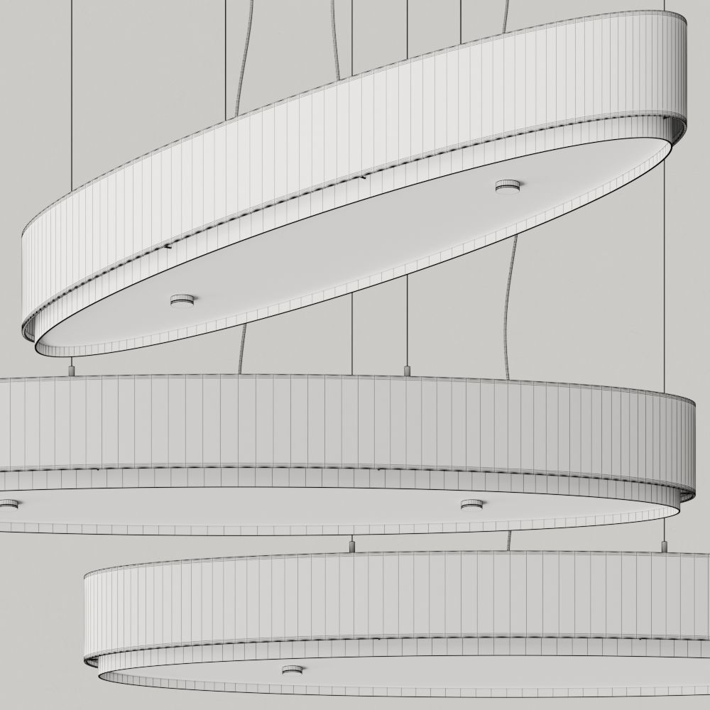 Estiluz Iris Linear Pendant Lamps 3D model_3