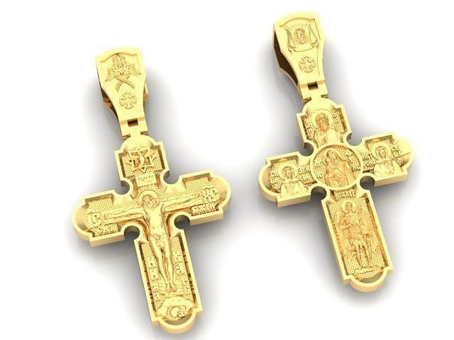 Cross with Icons 3D print model