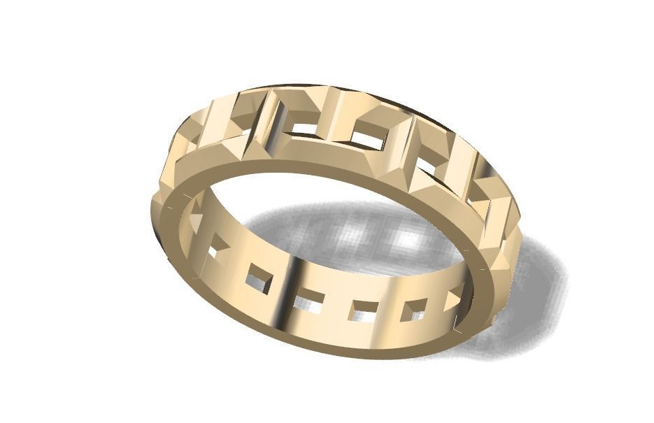 wedding ring 3D print model_6