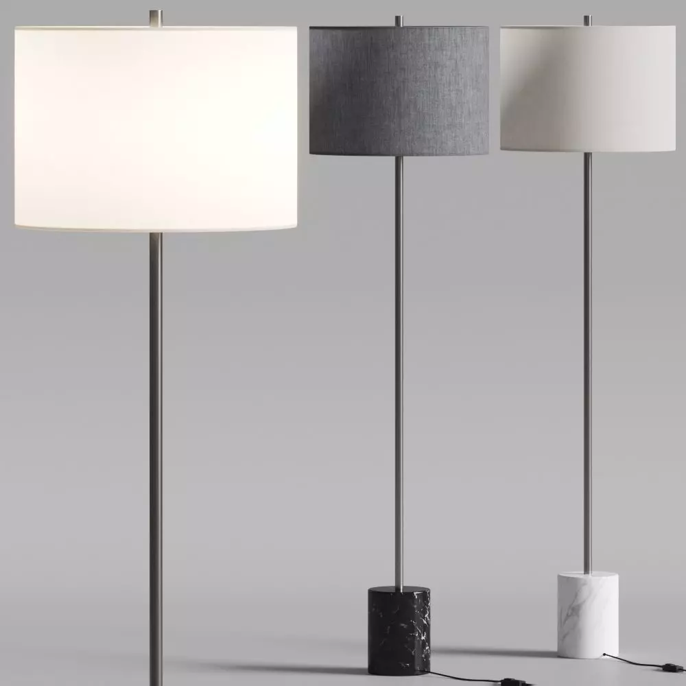 Pottery Barn Geoff Marble Floor Lamps 3D model_0