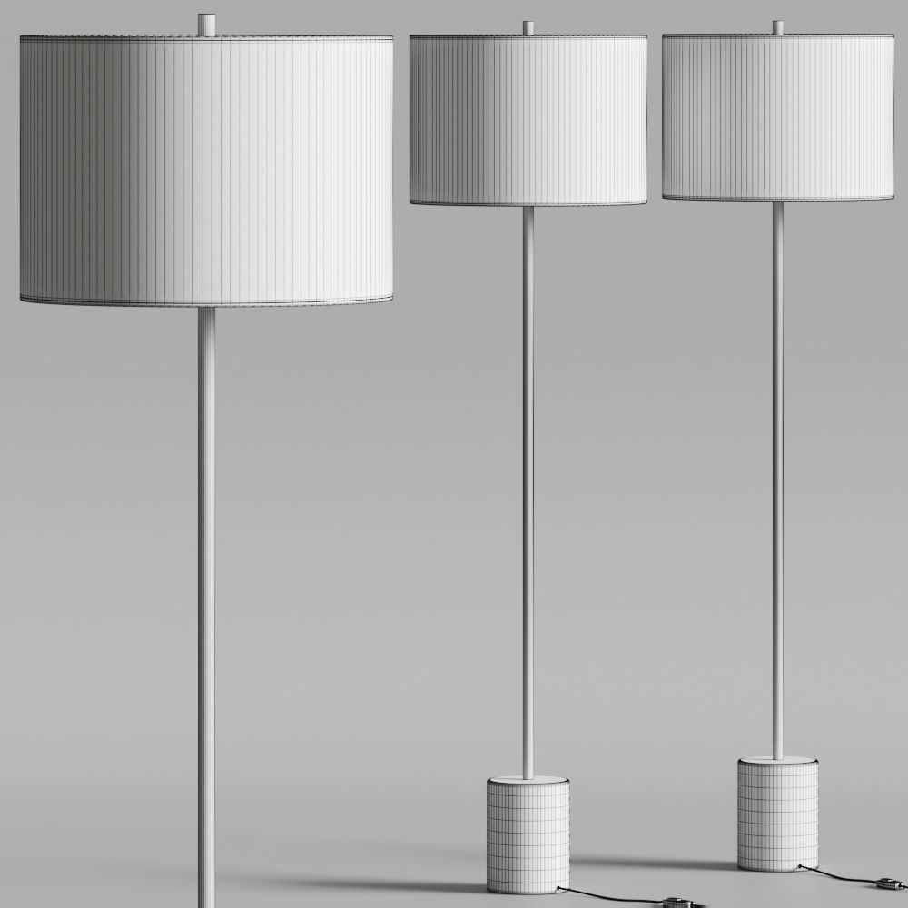 Pottery Barn Geoff Marble Floor Lamps 3D model_2