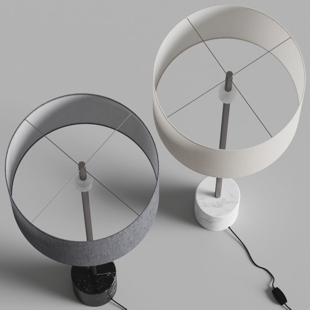 Pottery Barn Geoff Marble Floor Lamps 3D model_1