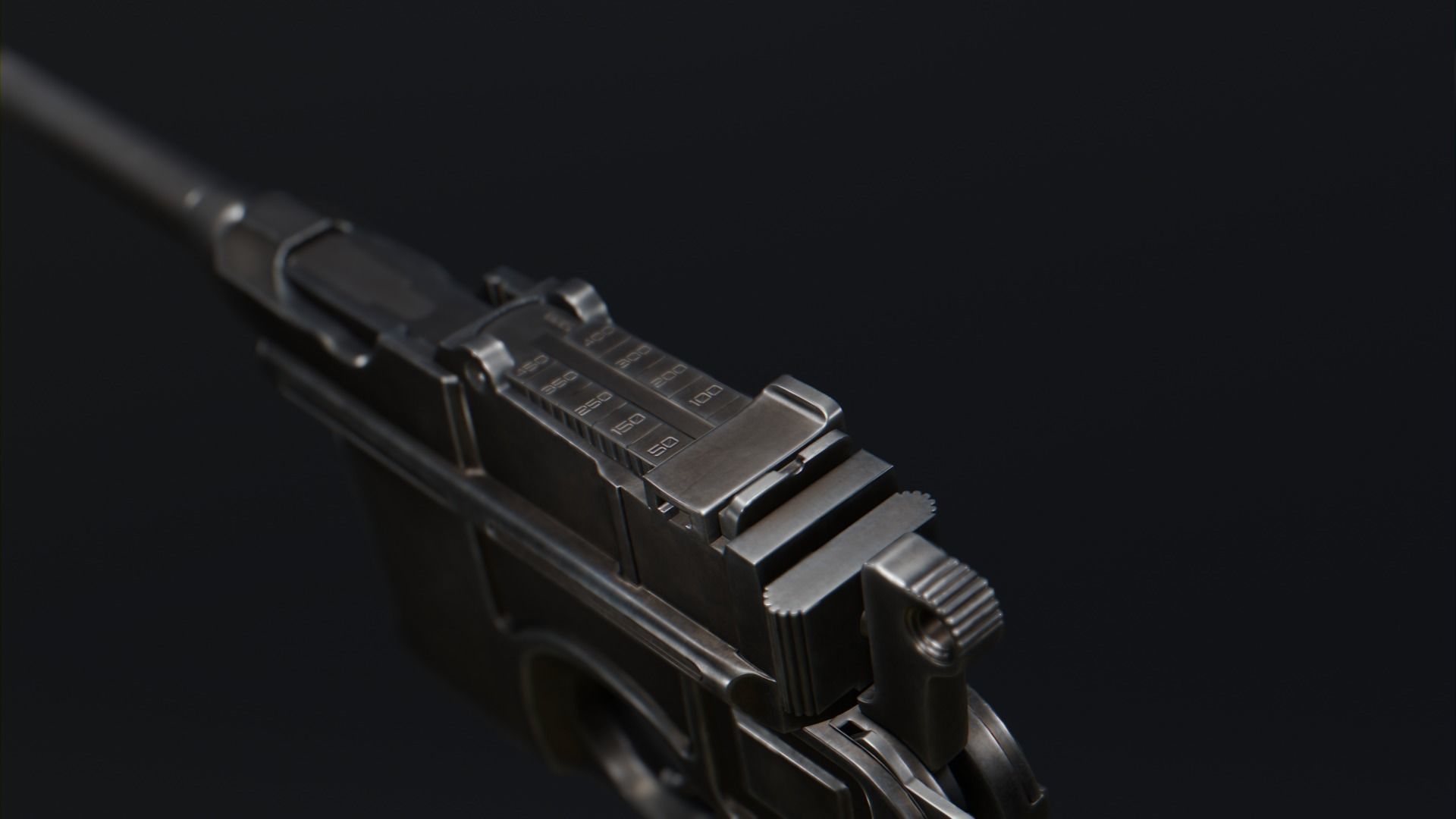 Mauser C96 Low-poly 3D model_3