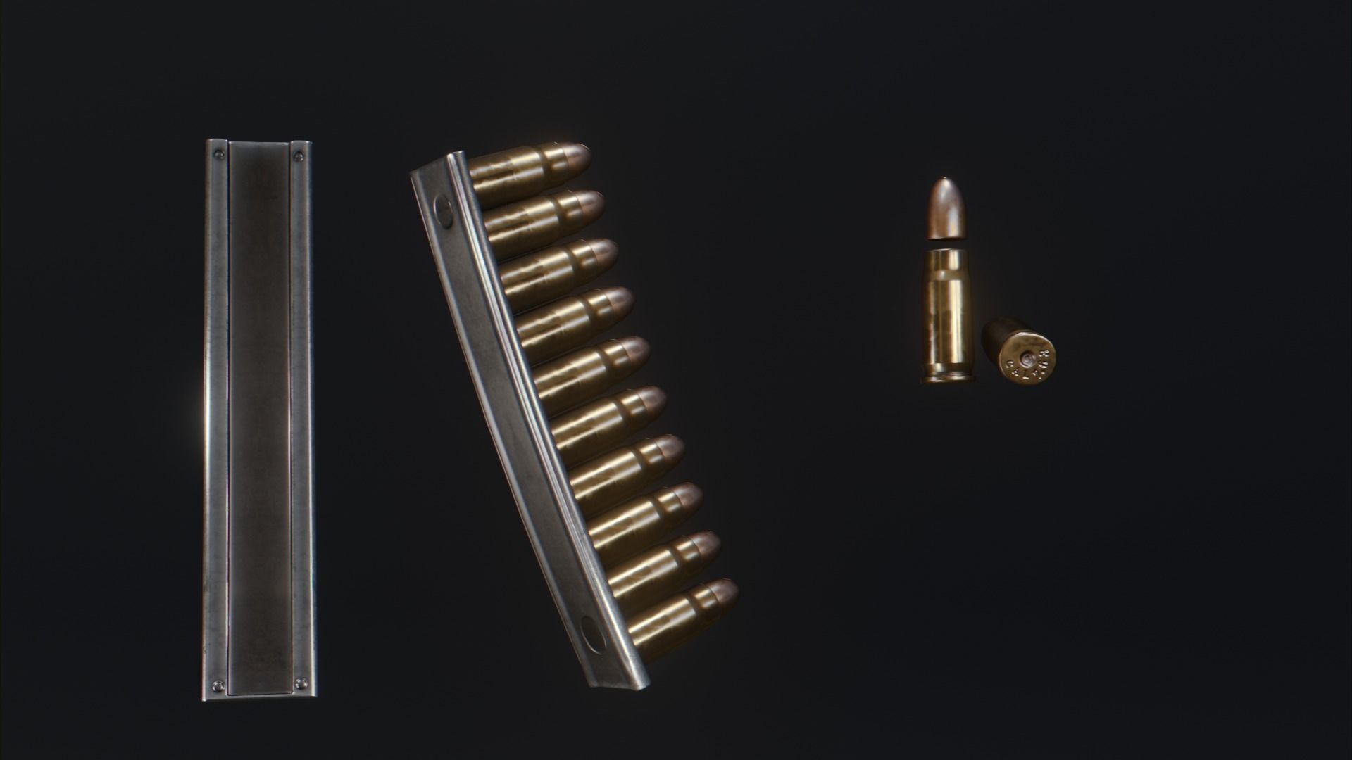 Mauser C96 Low-poly 3D model_4