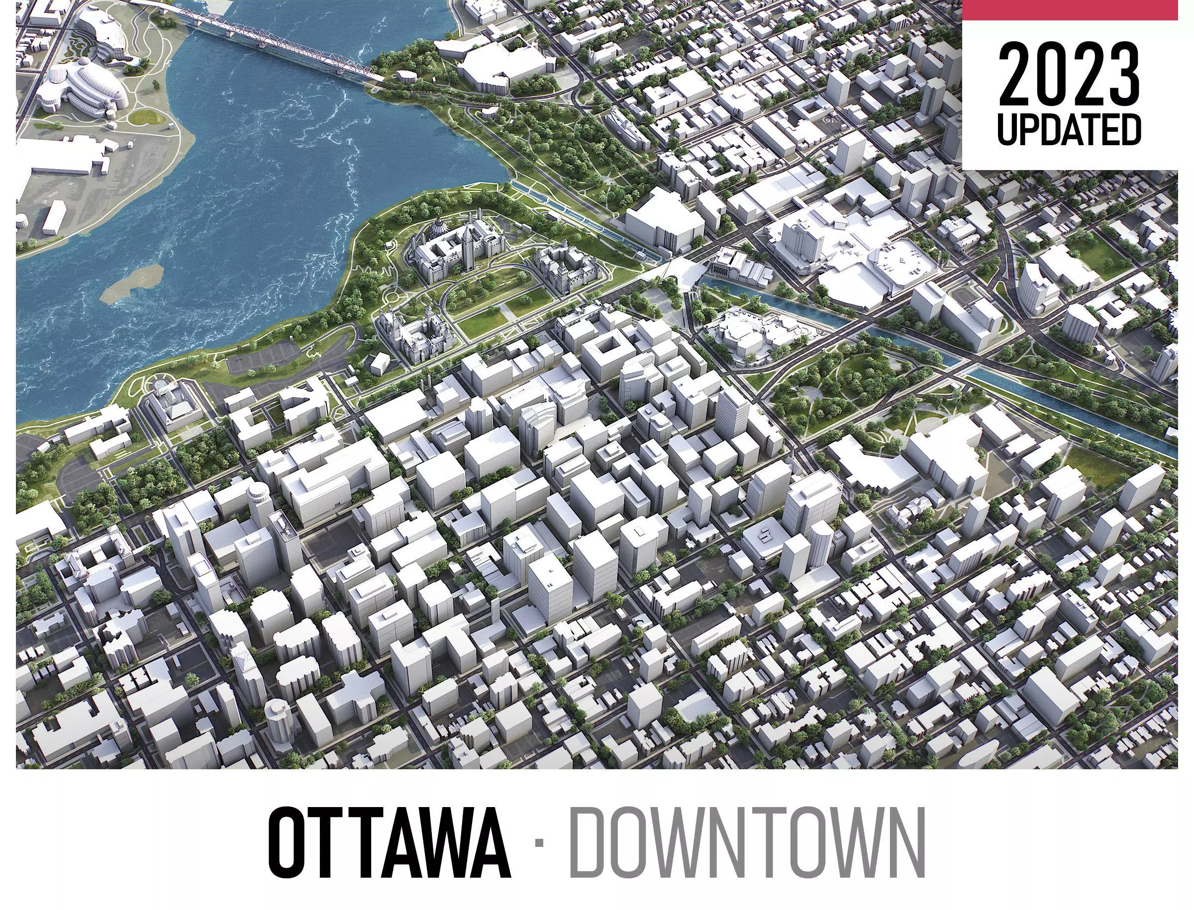 Ottawa Low-poly 3D model