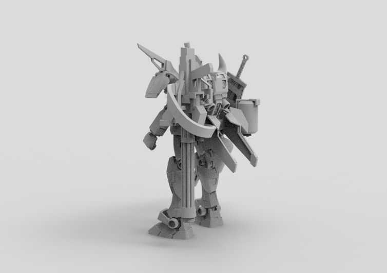 Gundam RX-78 Custom Gutling 3D model_22