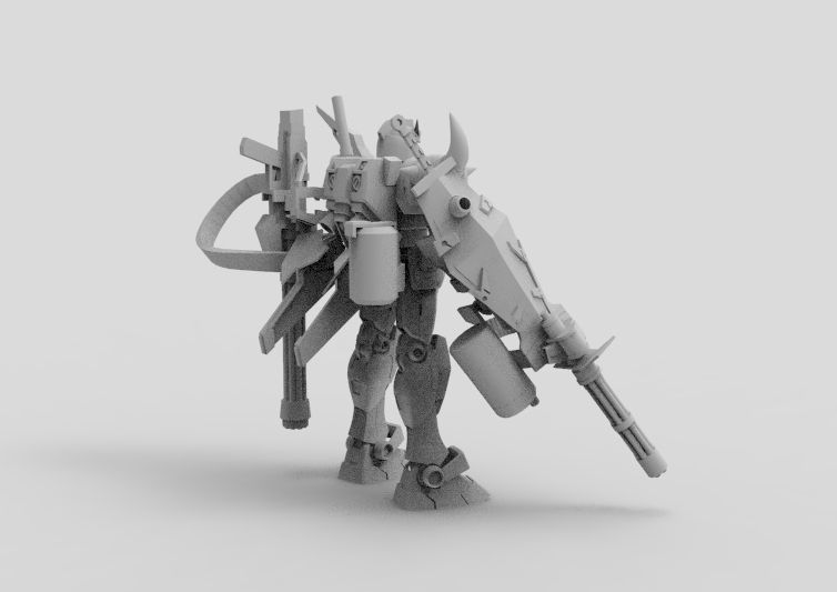 Gundam RX-78 Custom Gutling 3D model_28