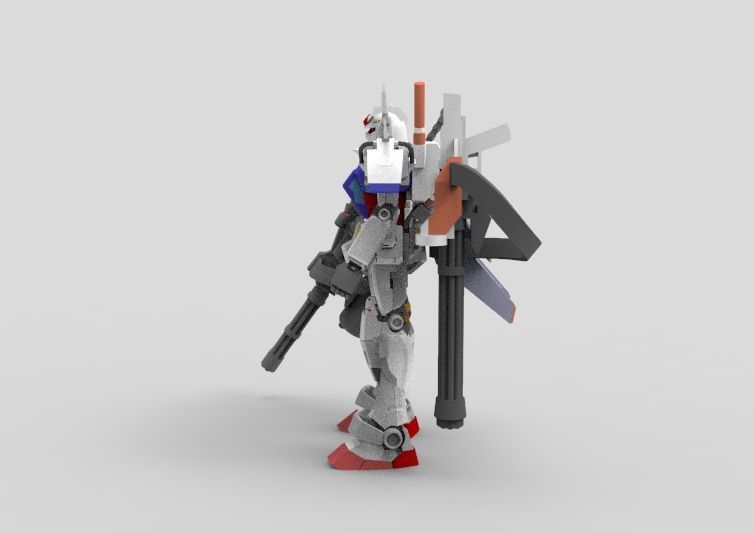 Gundam RX-78 Custom Gutling 3D model_19