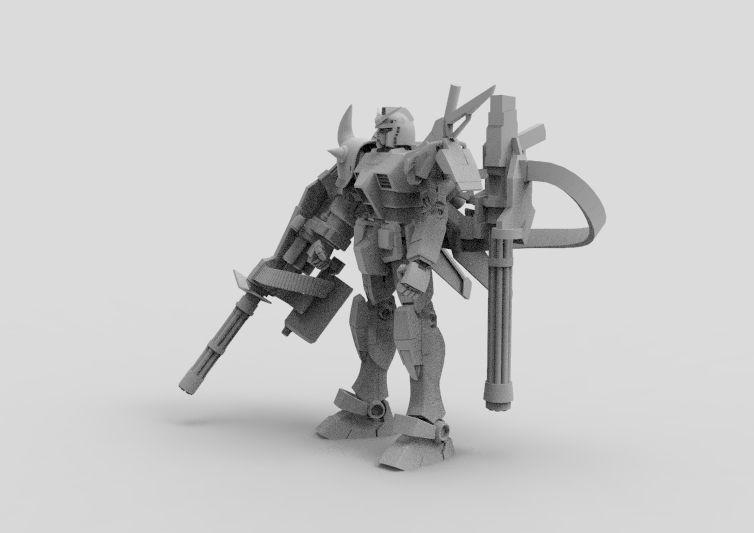 Gundam RX-78 Custom Gutling 3D model_37
