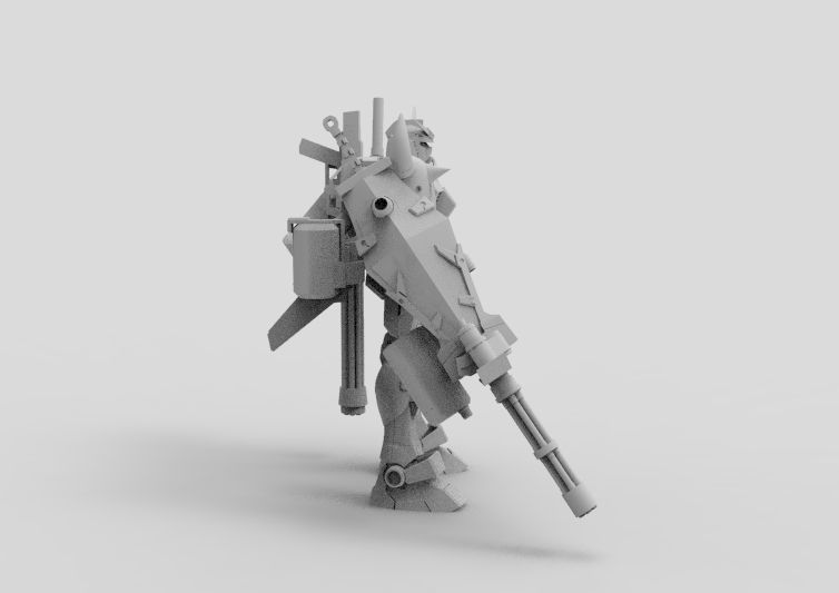 Gundam RX-78 Custom Gutling 3D model_30