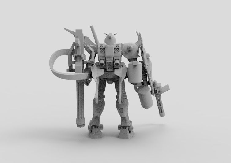Gundam RX-78 Custom Gutling 3D model_25